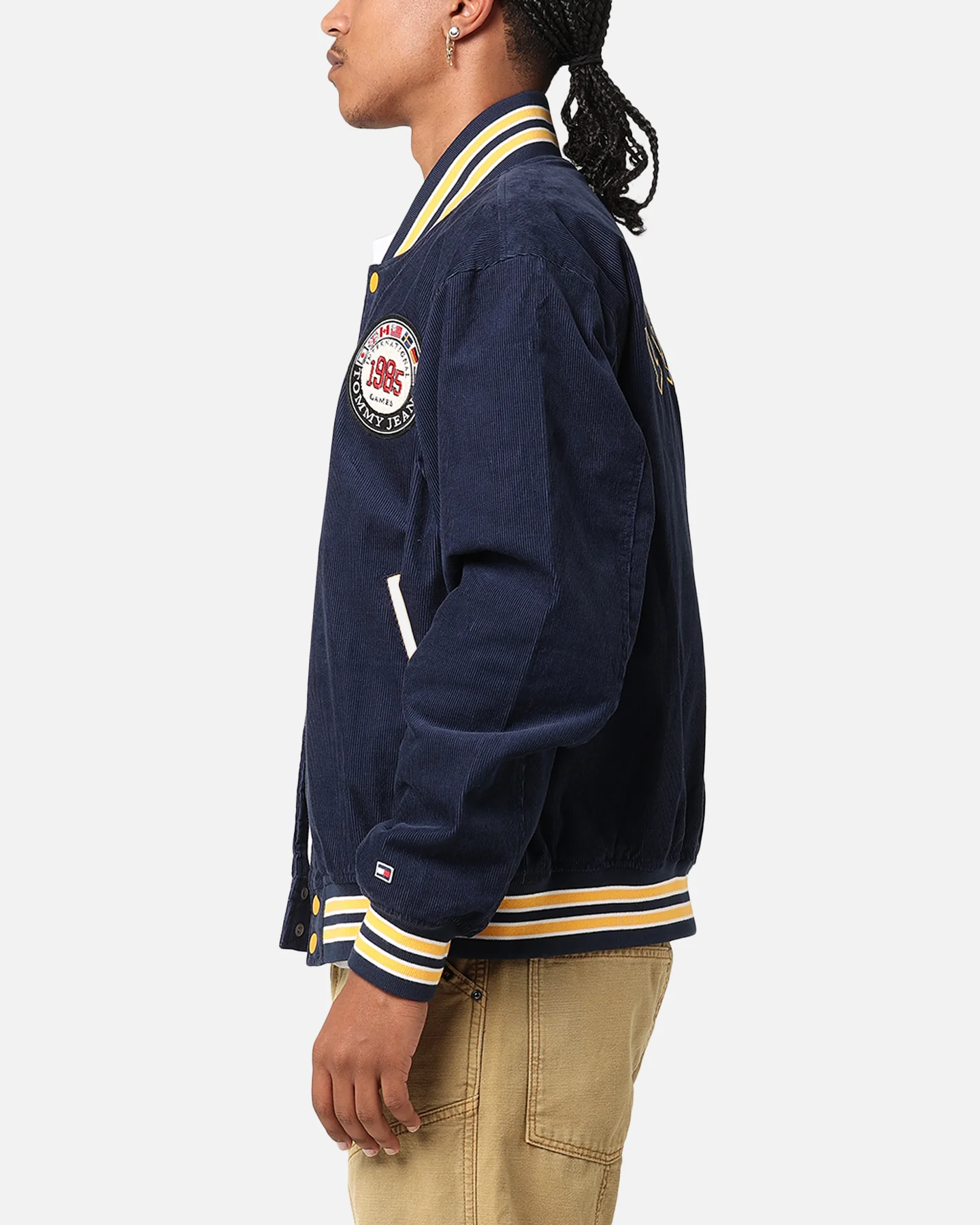 Tommy Jeans TJU Archive Corduroy Games Varisty Jacket Twilight Indigo - Image 6