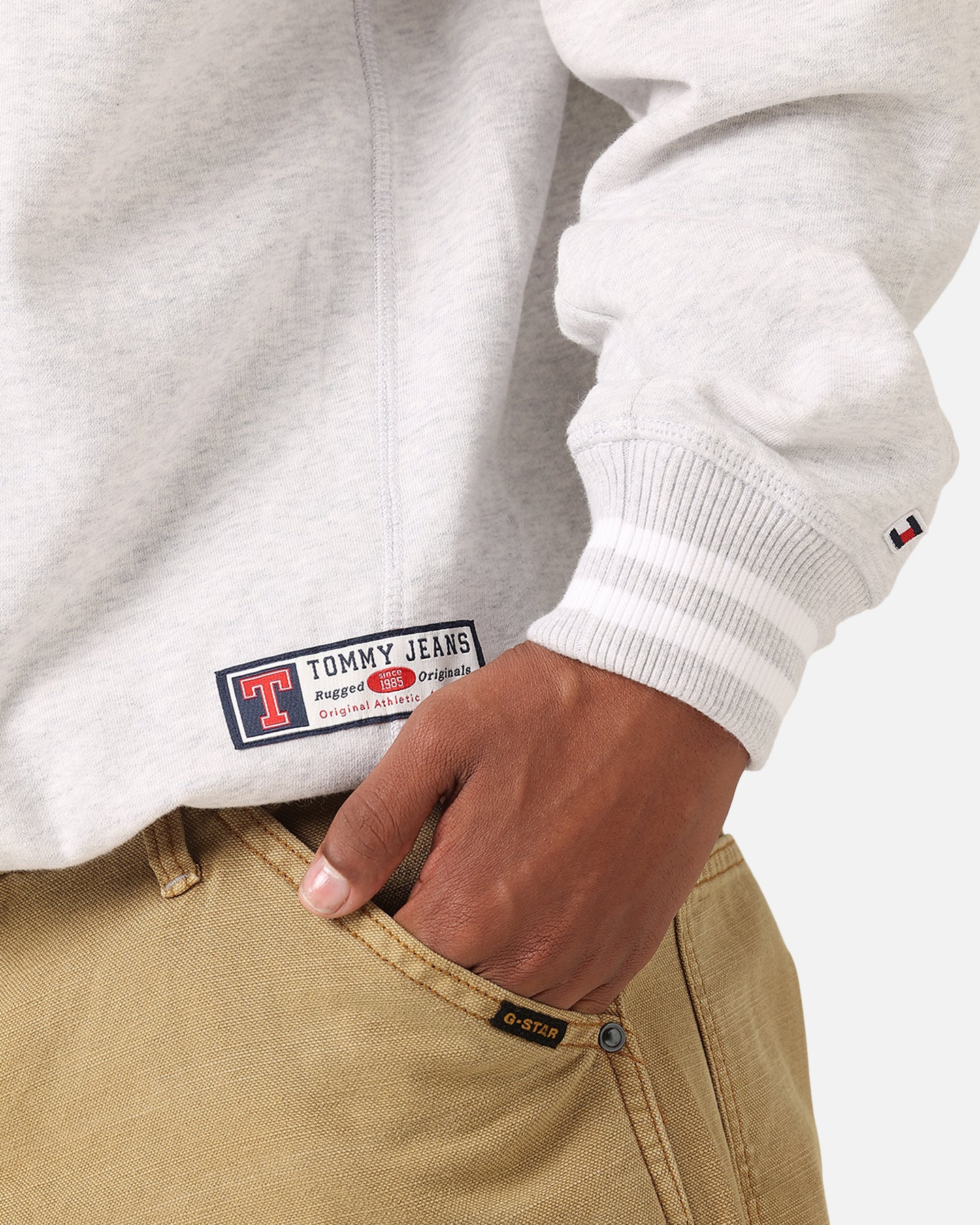 Tommy Jeans TJU Archive Games Team USA Crewneck Silver Grey Heather - Image 6