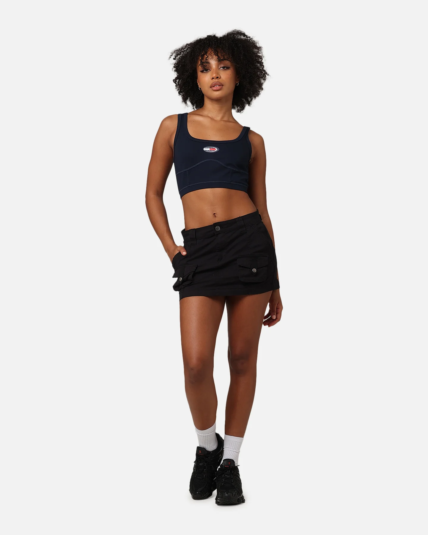 Tommy Jeans Women's Archive Bralette Crop Top Dark Night Navy - Image 2