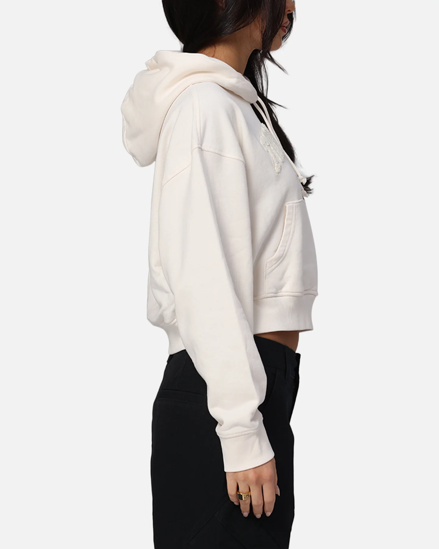 Tommy Jeans Women's Boxy Crop GMD Varsity Hoodie Ancient White - Image 4