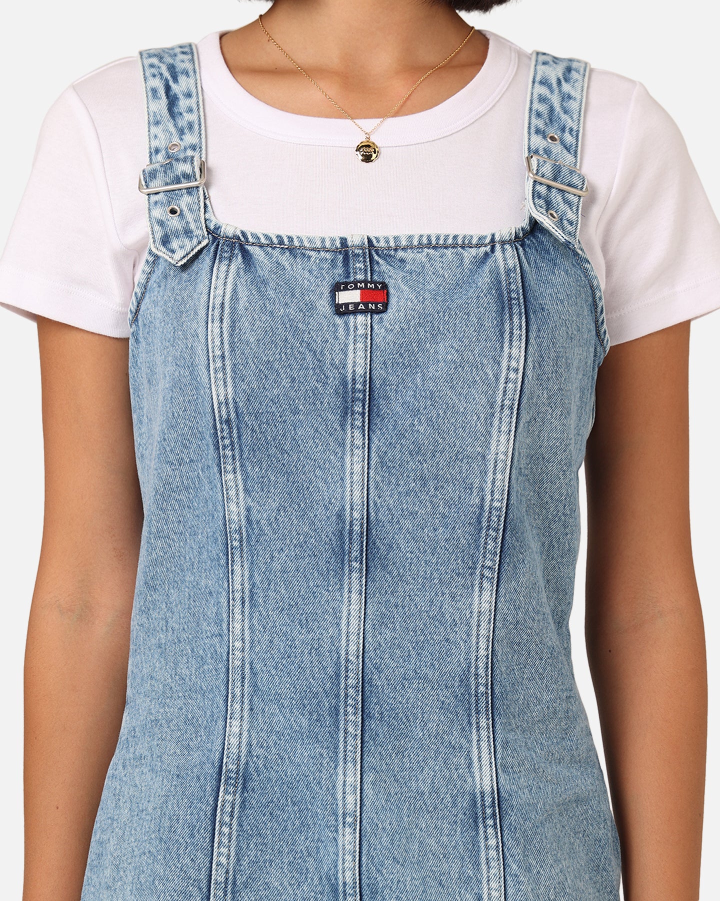 Tommy Jeans Women's Buckle Mini Dress Denim Light - Image 7