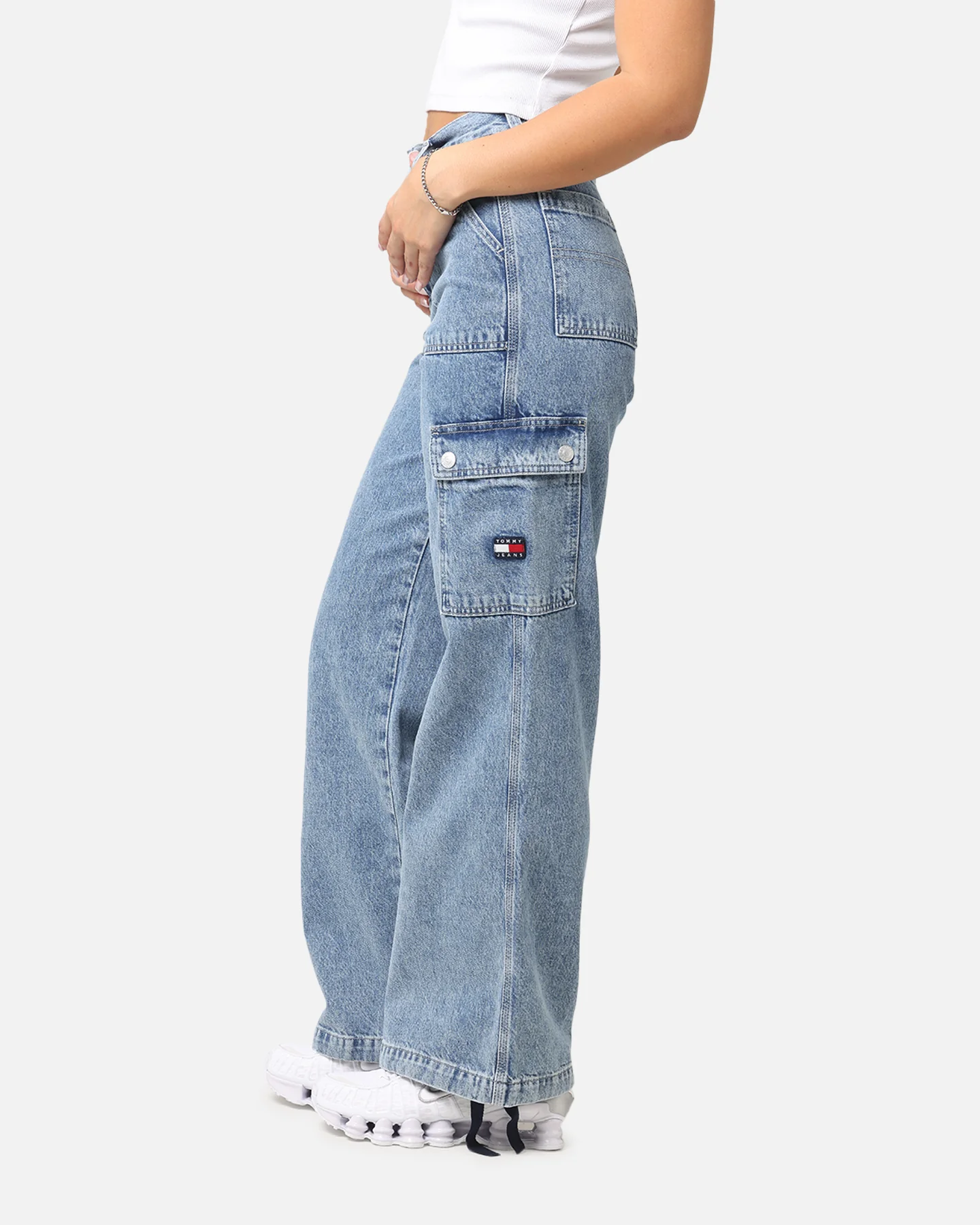 Tommy Jeans Women's Claire High Utility Jeans Denim Medium Blue - Image 5
