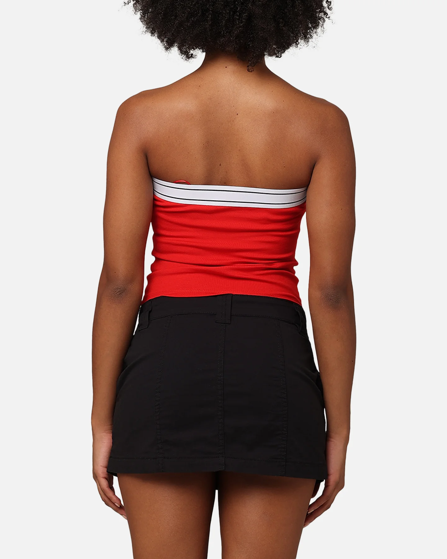 Tommy Jeans Women's Logo Taping Tube Top Deep Crimson - Image 3