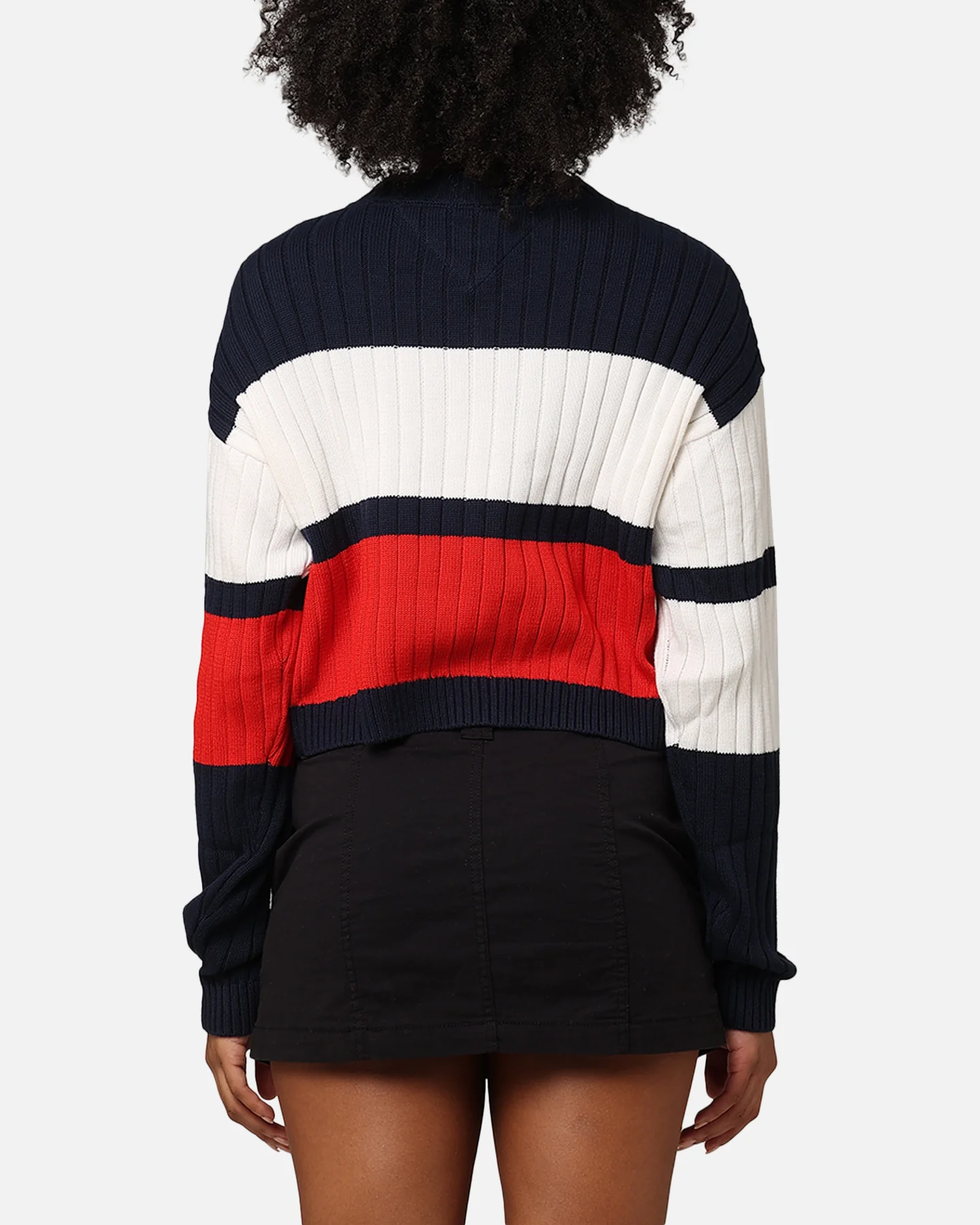 Tommy Jeans Women's TJW Colourblock Badge Sweater Ancient White/Multi - Image 3