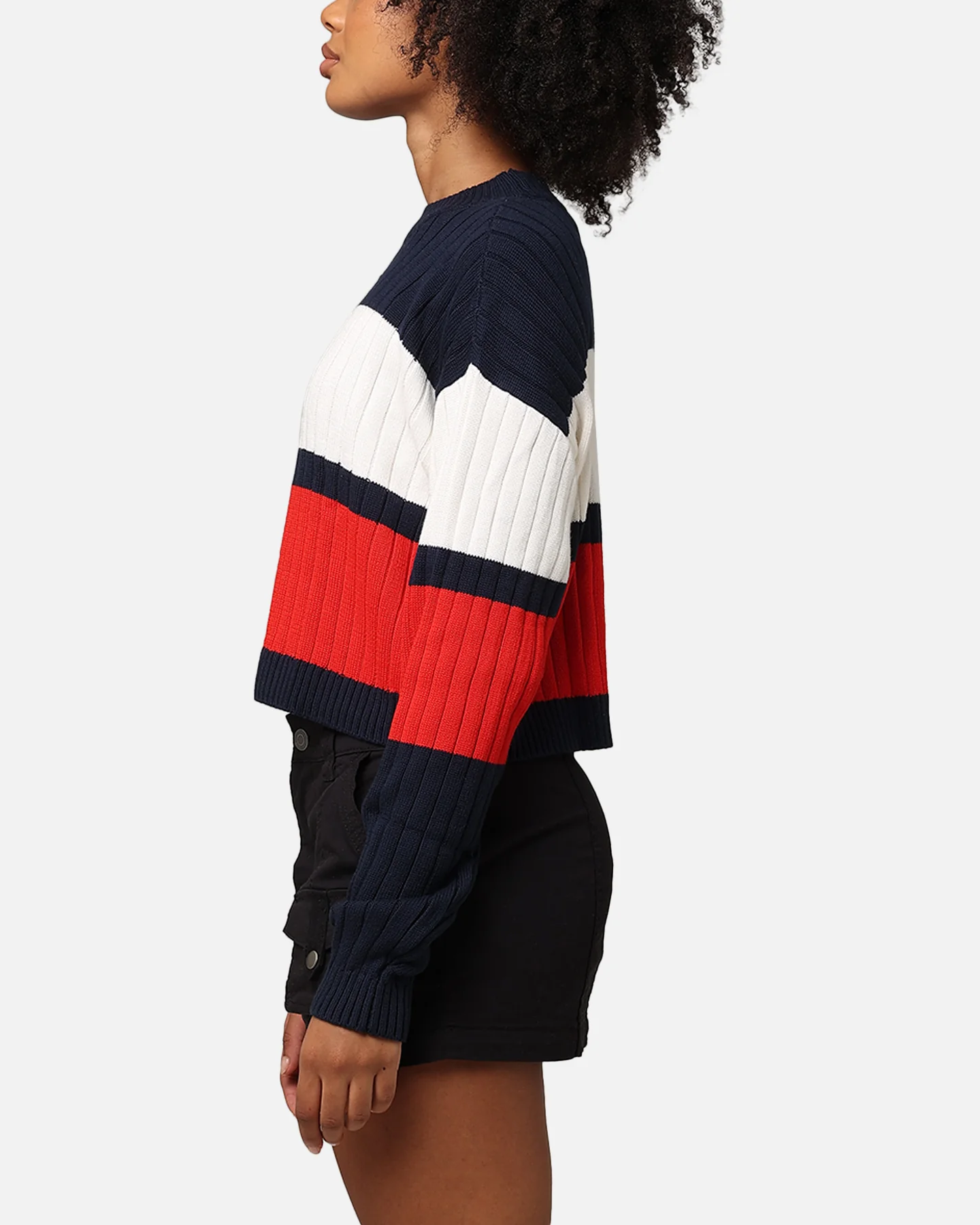 Tommy Jeans Women's TJW Colourblock Badge Sweater Ancient White/Multi - Image 5