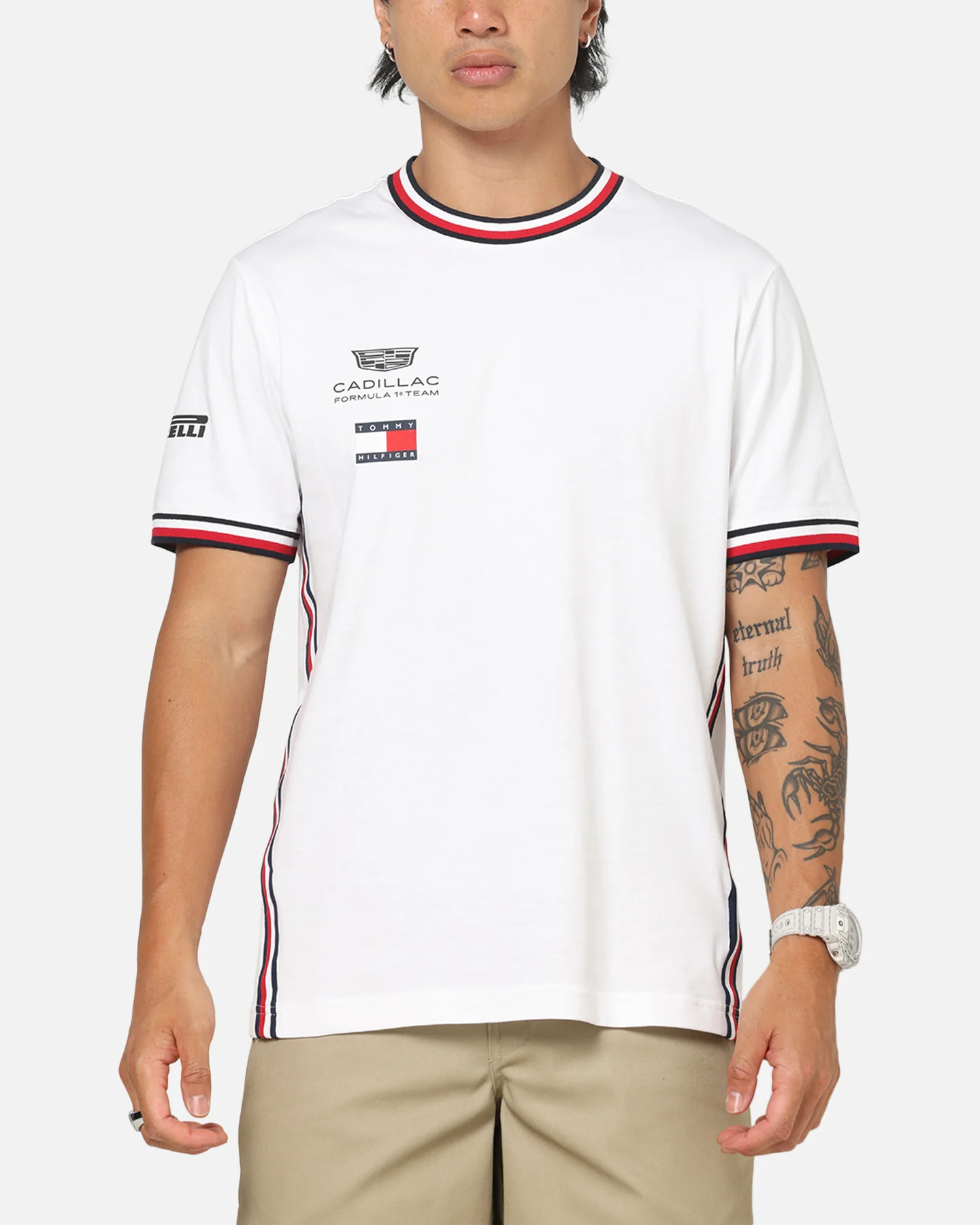Tommy Hilfiger X Cadillac Formula 1 Team Replica T-Shirt White - Image 2