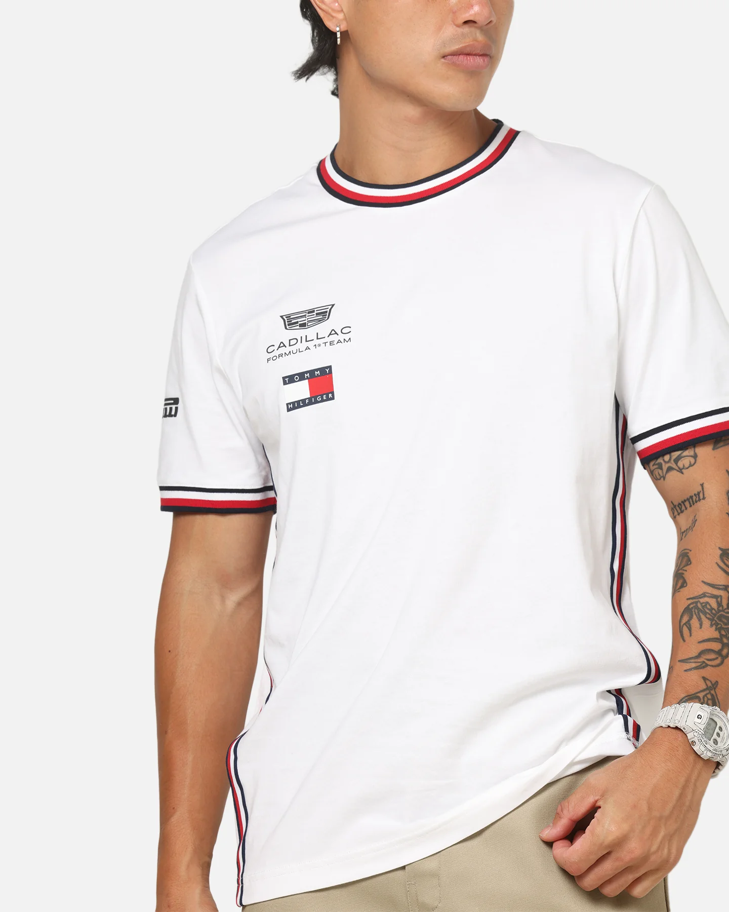 Tommy Hilfiger X Cadillac Formula 1 Team Replica T-Shirt White - Image 8