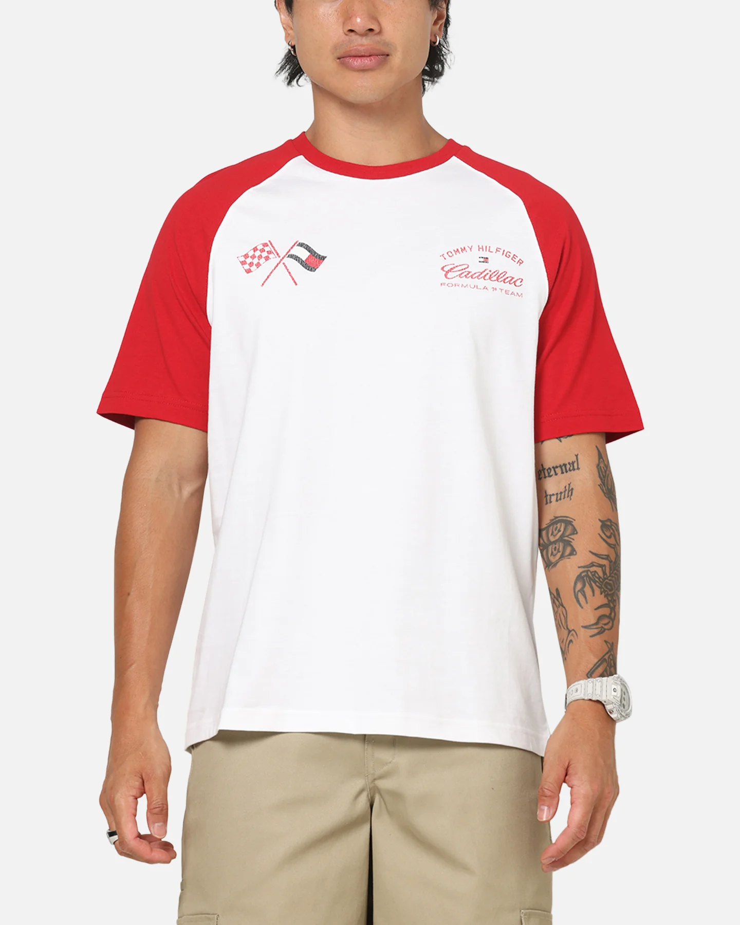 Tommy Hilfiger X Cadillac Formula 1 Team Speedometer T-Shirt White/Red - Image 2