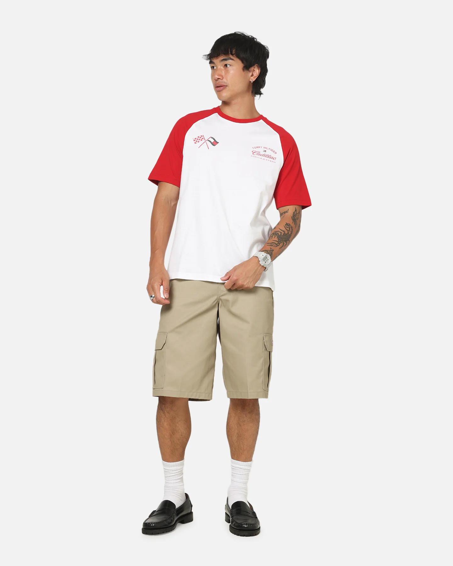 Tommy Hilfiger X Cadillac Formula 1 Team Speedometer T-Shirt White/Red - Image 4