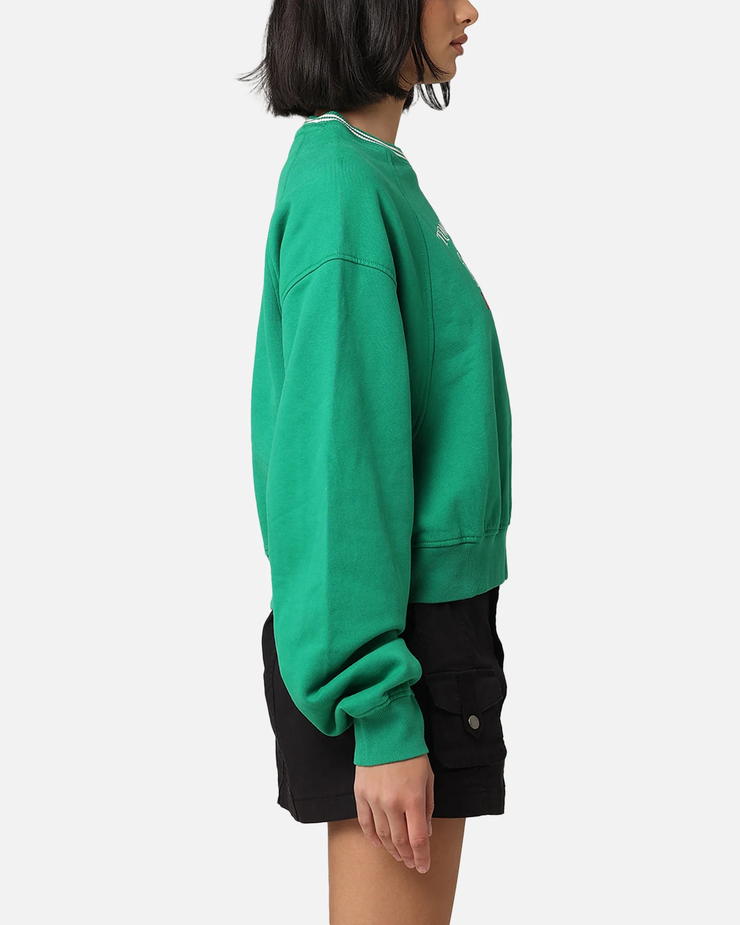 Tommy Jeans Women's TJW Archive Games Crewneck Green Malachite - Image 4