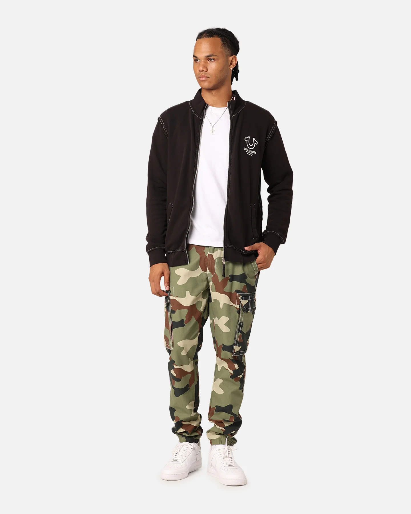 True Religion Big T Cargo Jogger Pants Camo - Image 2
