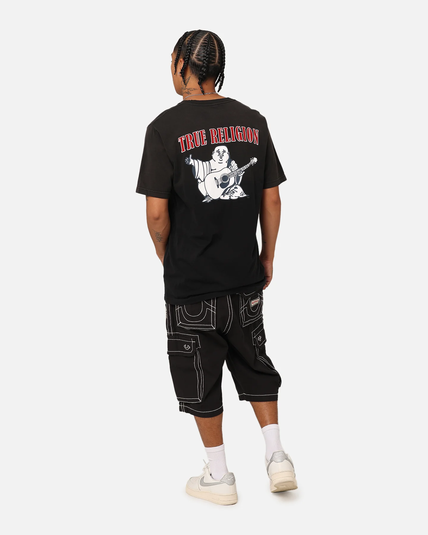 True Religion JV7 Washed T-Shirt Jet Black - Image 3