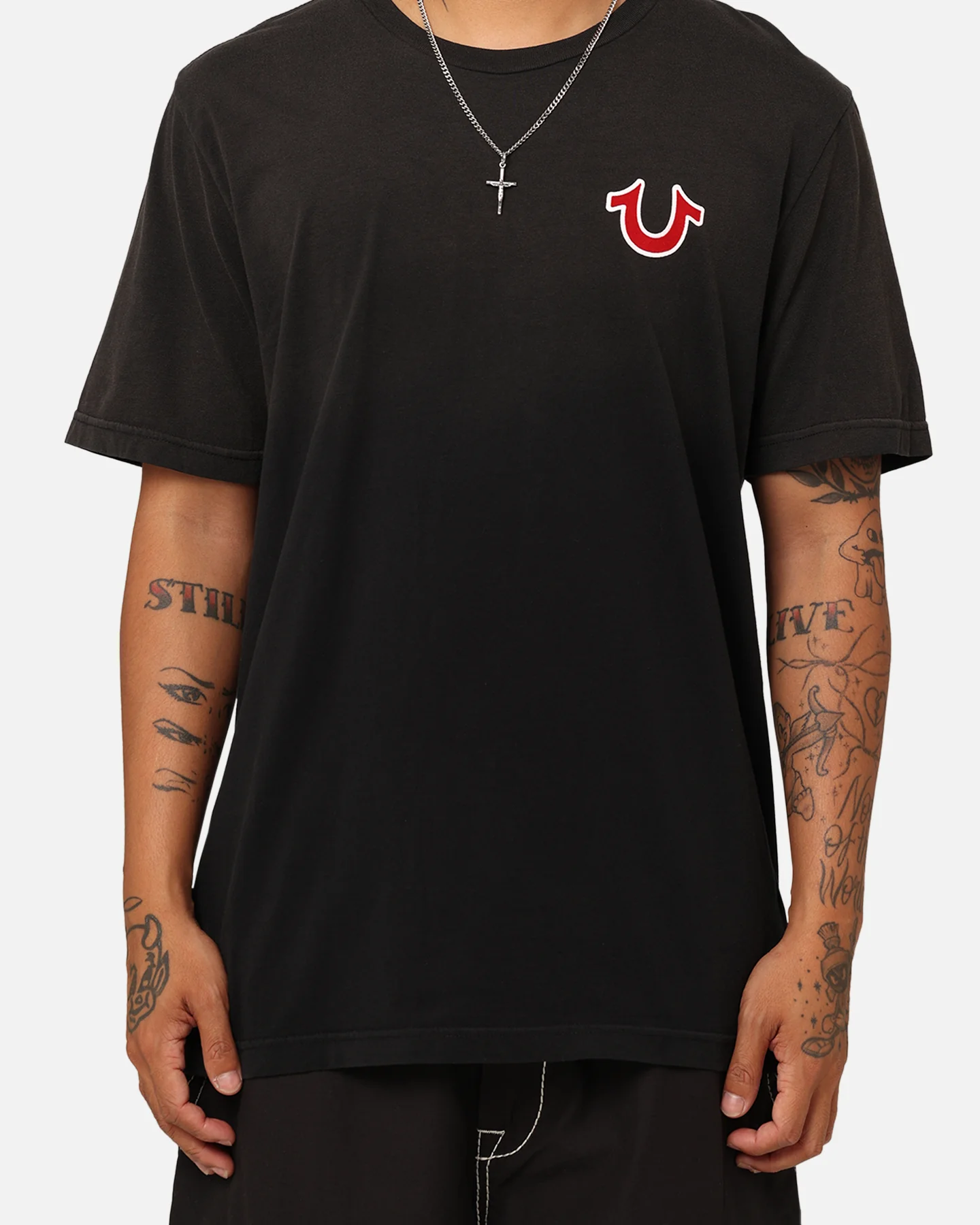 True Religion JV7 Washed T-Shirt Jet Black - Image 4