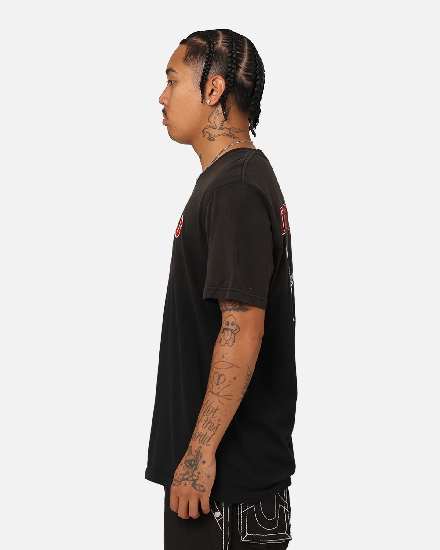 True Religion JV7 Washed T-Shirt Jet Black - Image 7