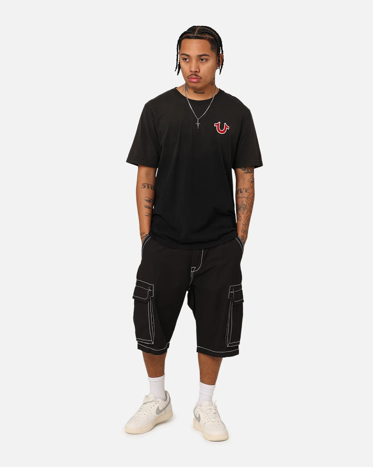 True Religion JV7 Washed T-Shirt Jet Black - Image 8