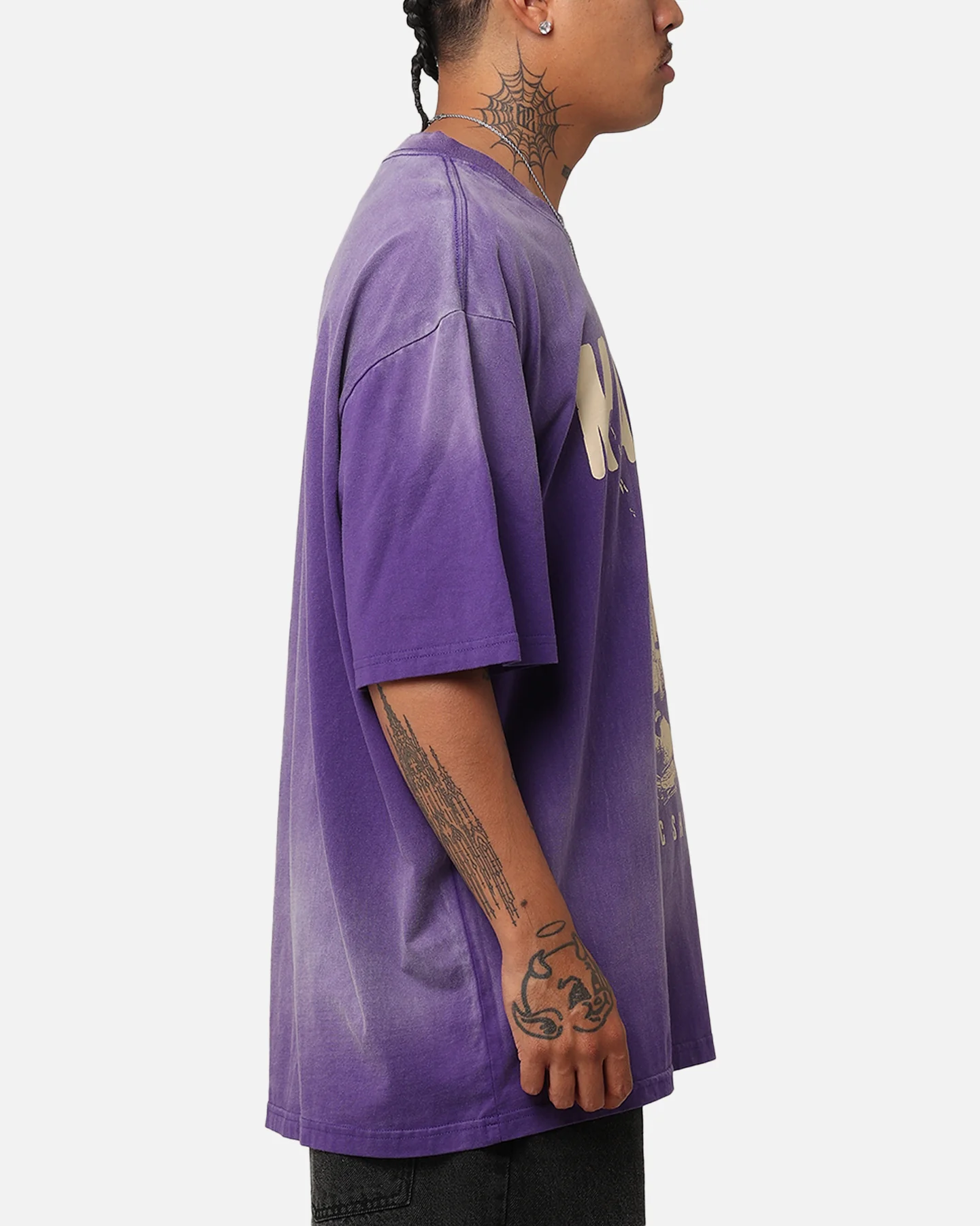 Tupac Makaveli Sunfade T-Shirt Sun Washed Blue - Image 4