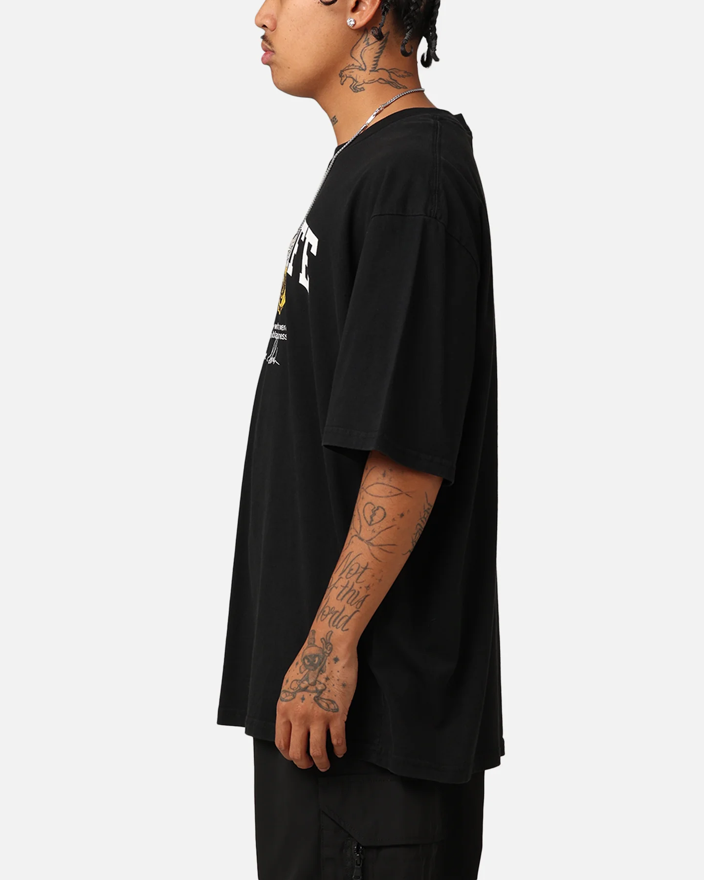 Tupac Thug Life Rose T-Shirt Washed Black - Image 6