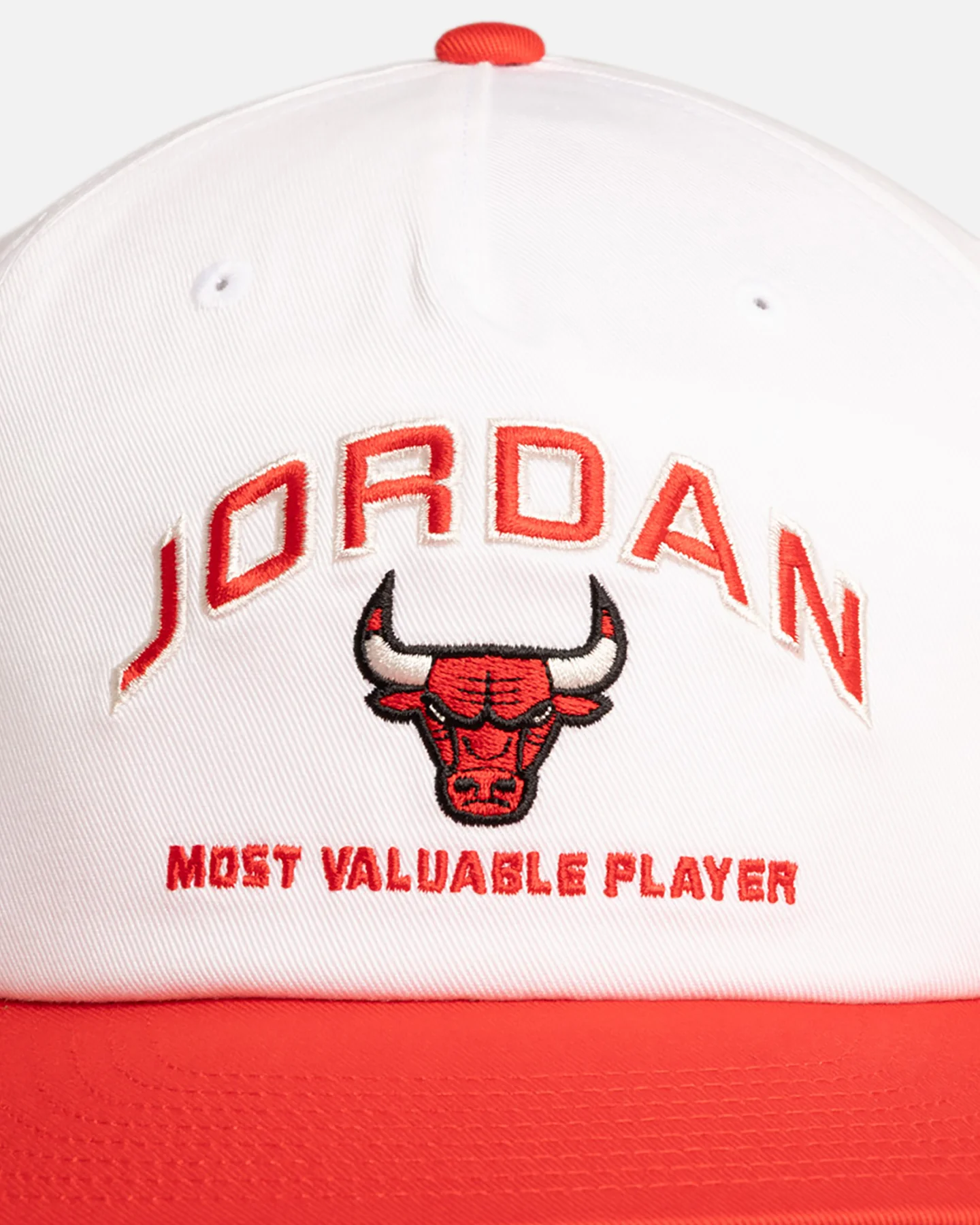 Jordan Chicago Bulls Jordan Pro Unstructured Flat Bill Snapback White/Red - Image 2