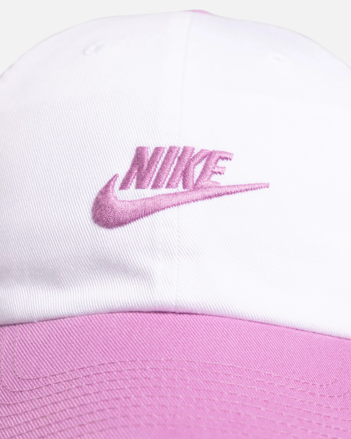 Nike Club Unstructured Futura Wash Cap White/Magenta - Image 5