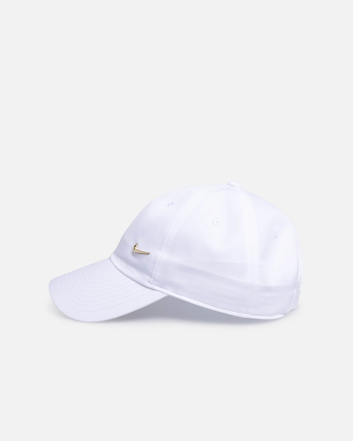 Nike Dri-FIT Club Unstructured Metal Swoosh Strapback Cap White - Image 4