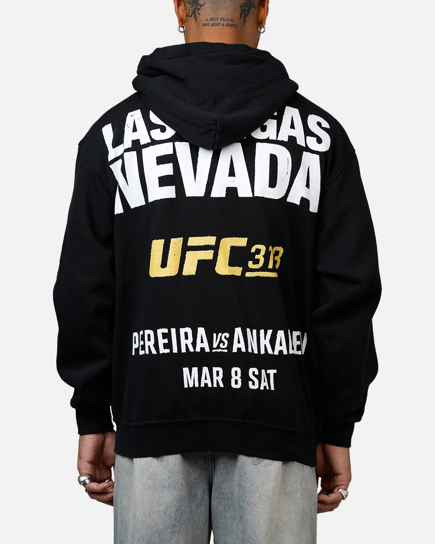 UFC By Culture Kings Alex Pereira 313 Zip-Up Hoodie Black - Image 2