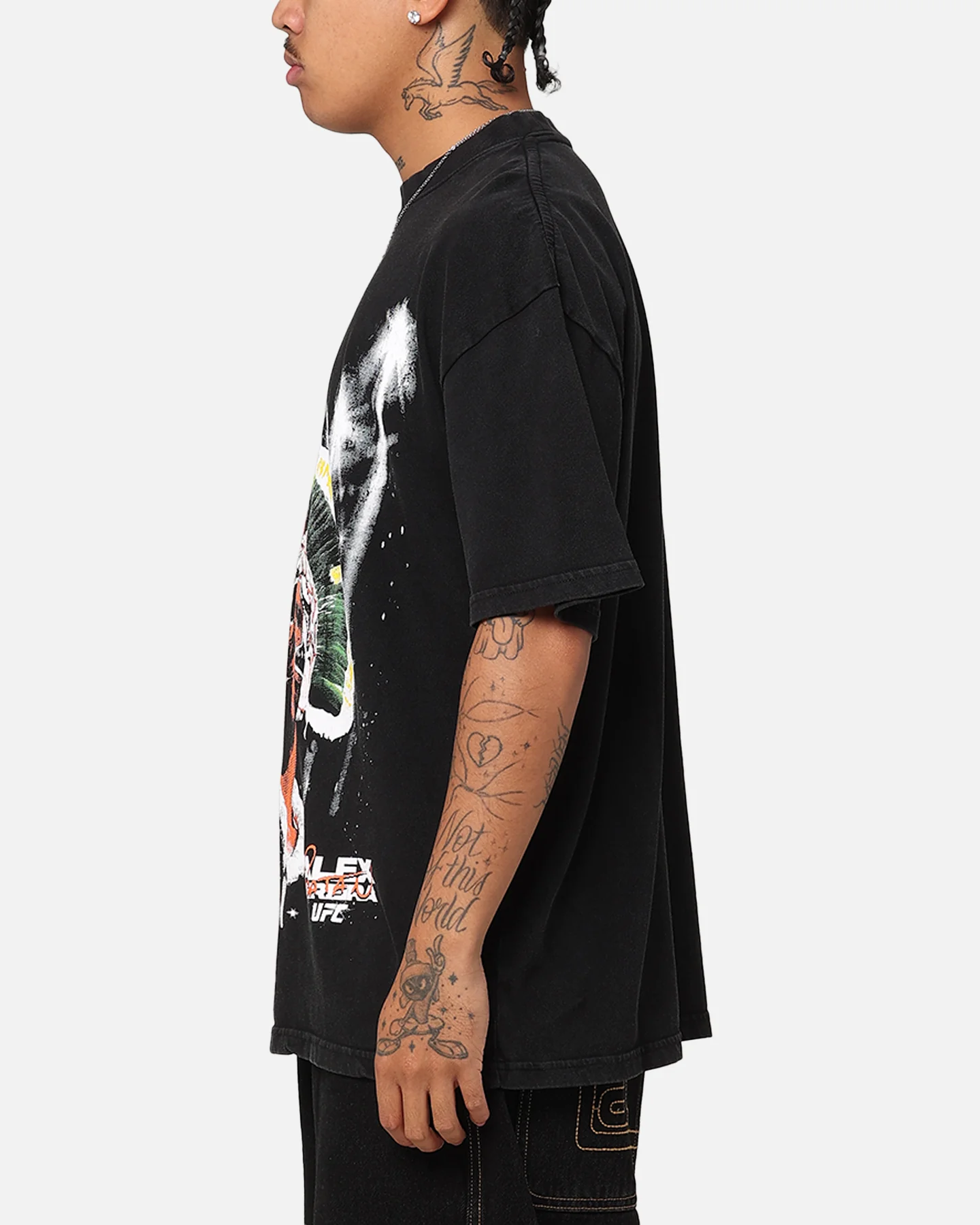 UFC By Culture Kings Alex Pereira Big Face Vintage T-Shirt Black Acidwash - Image 5