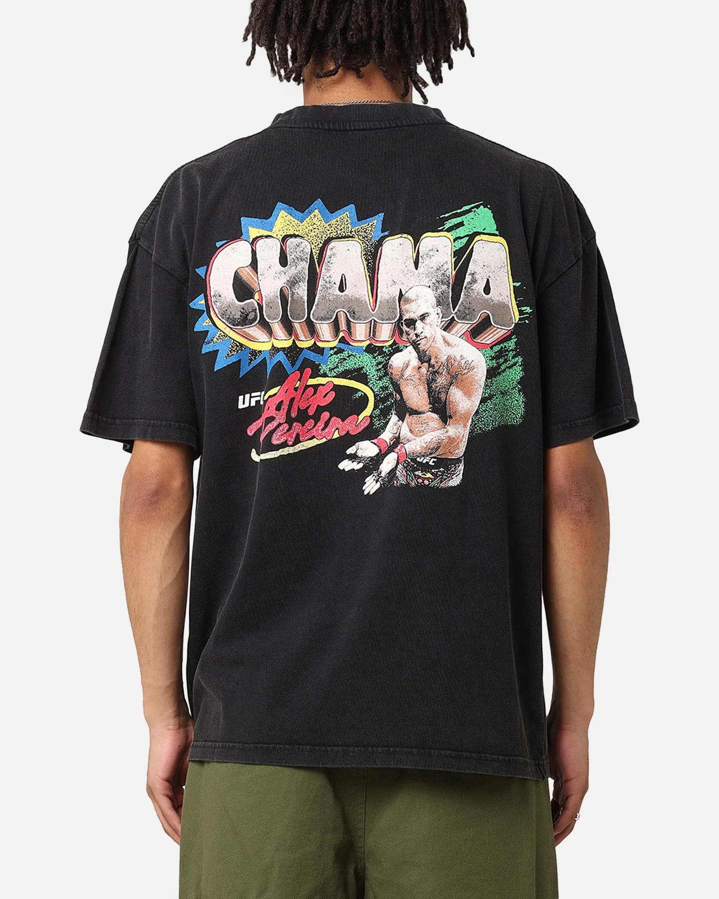 UFC By Culture Kings Alex Pereira Chama Vintage T-Shirt Black Acidwash - Image 2