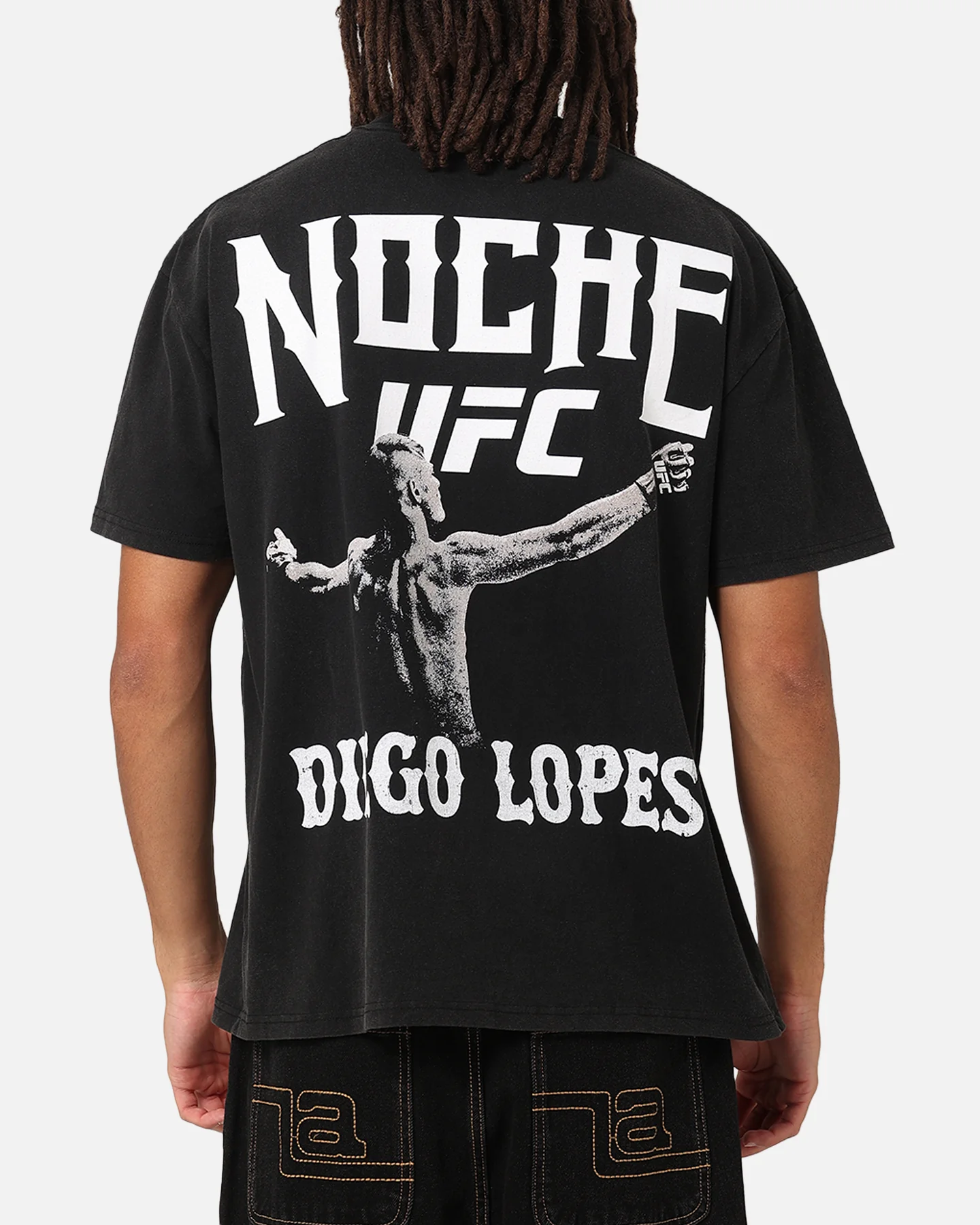 UFC By Culture Kings Diego Lopes Noche Heavy T-Shirt Vintage Black - Image 2