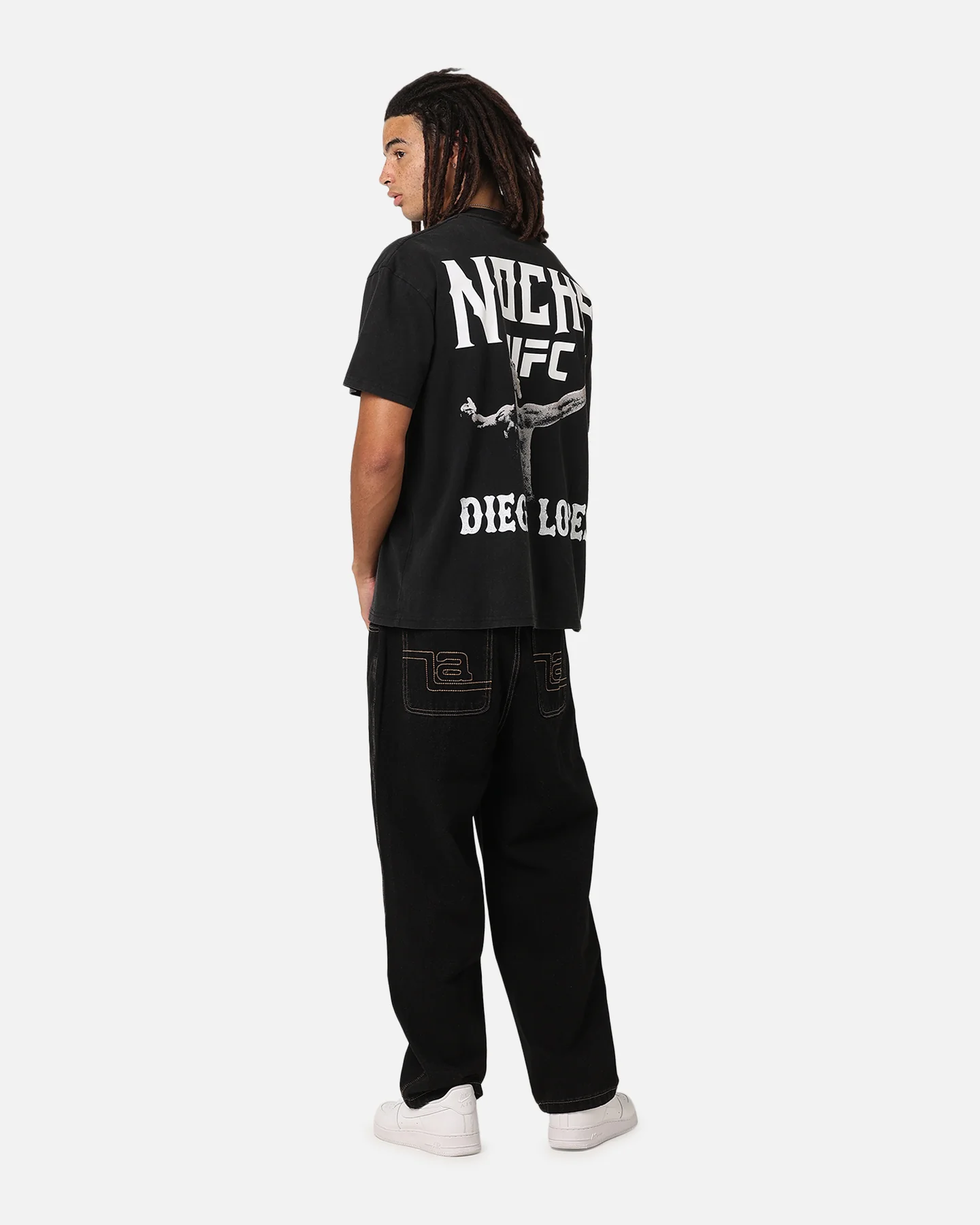 UFC By Culture Kings Diego Lopes Noche Heavy T-Shirt Vintage Black - Image 3