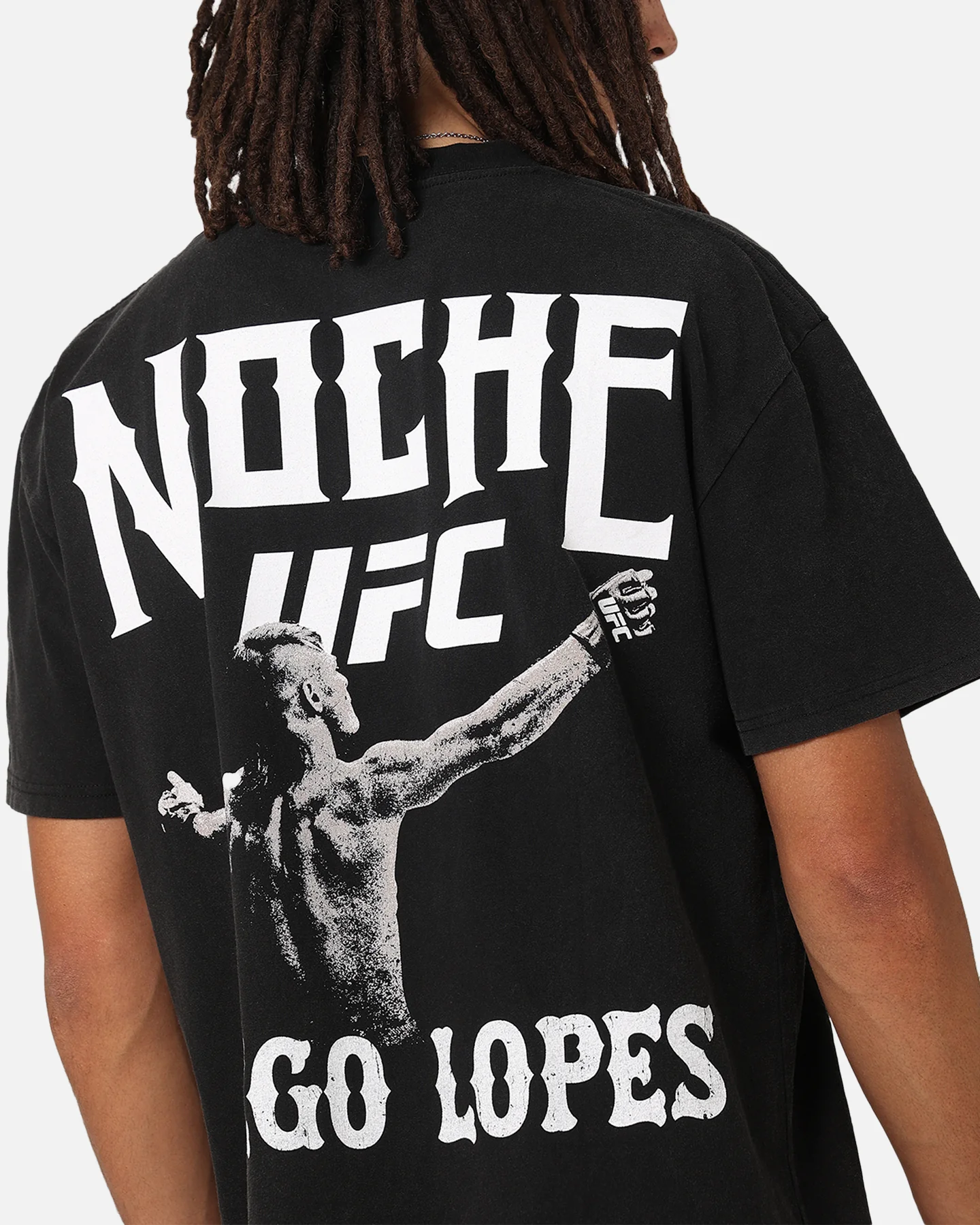 UFC By Culture Kings Diego Lopes Noche Heavy T-Shirt Vintage Black - Image 7