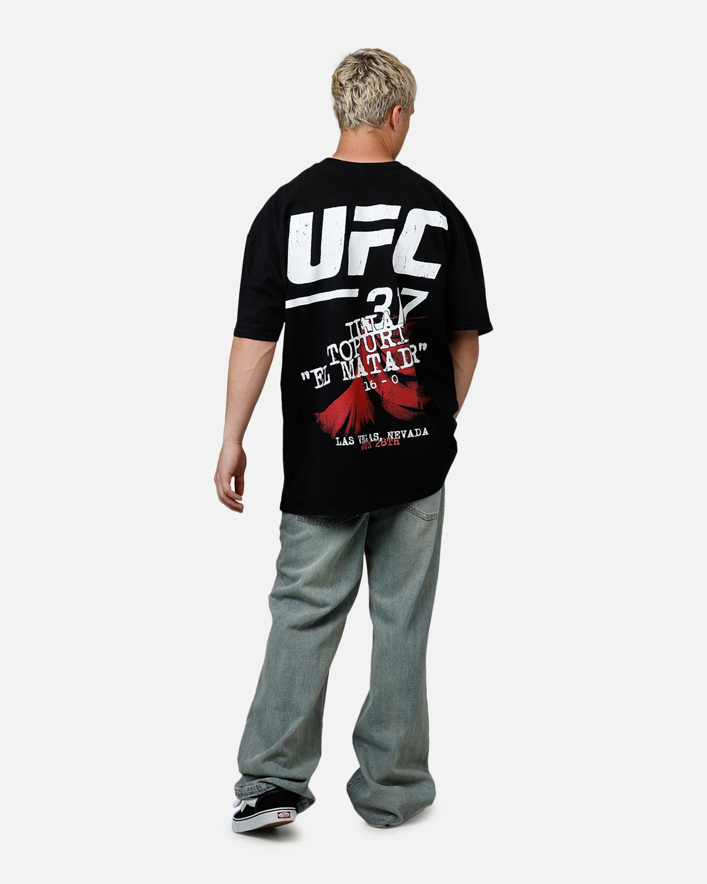 UFC By Culture Kings Ilia Topuria UFC 317 T-Shirt Black - Image 6