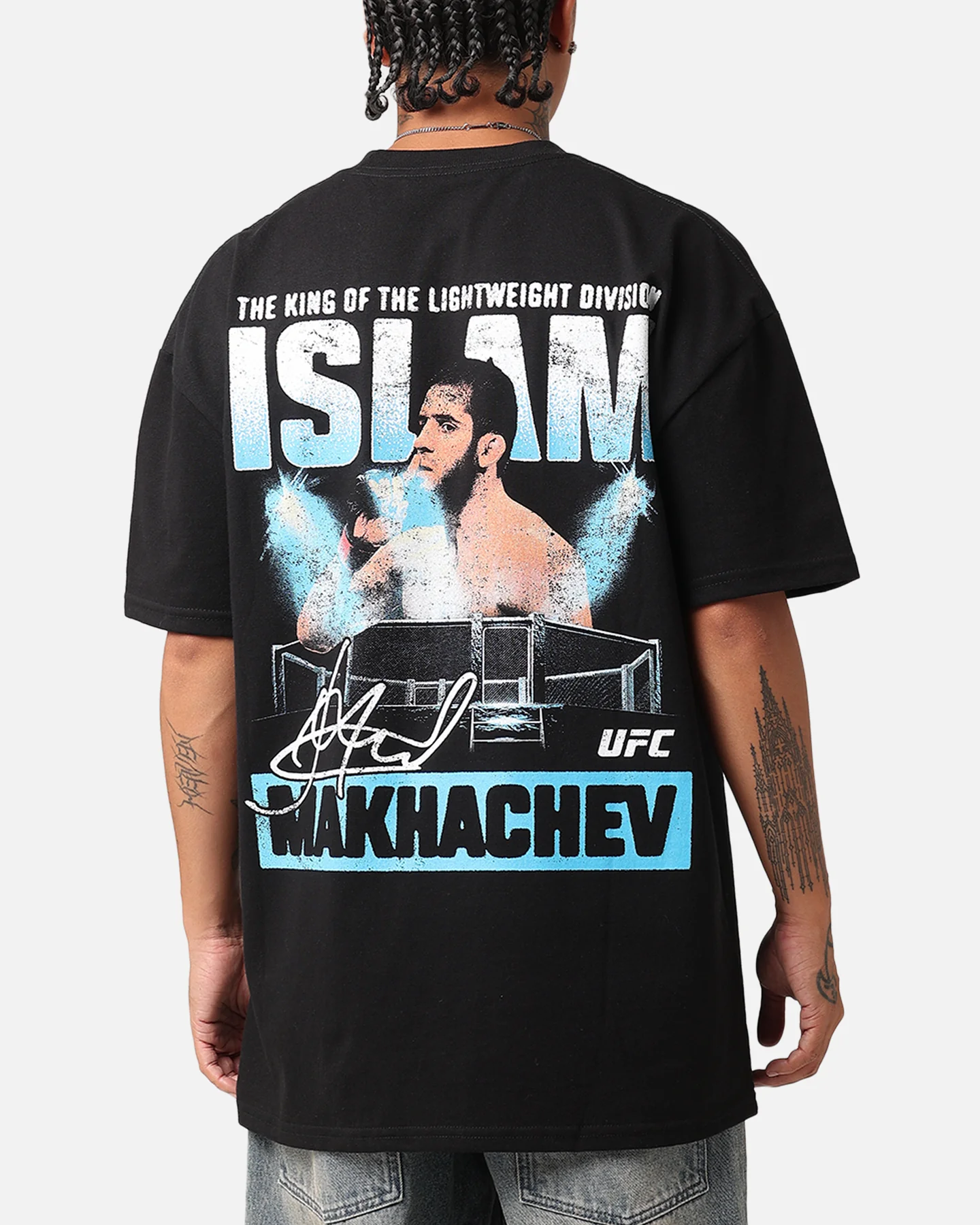 UFC By Culture Kings Islam Makhachev Champion Heavy T-Shirt Black - Image 2