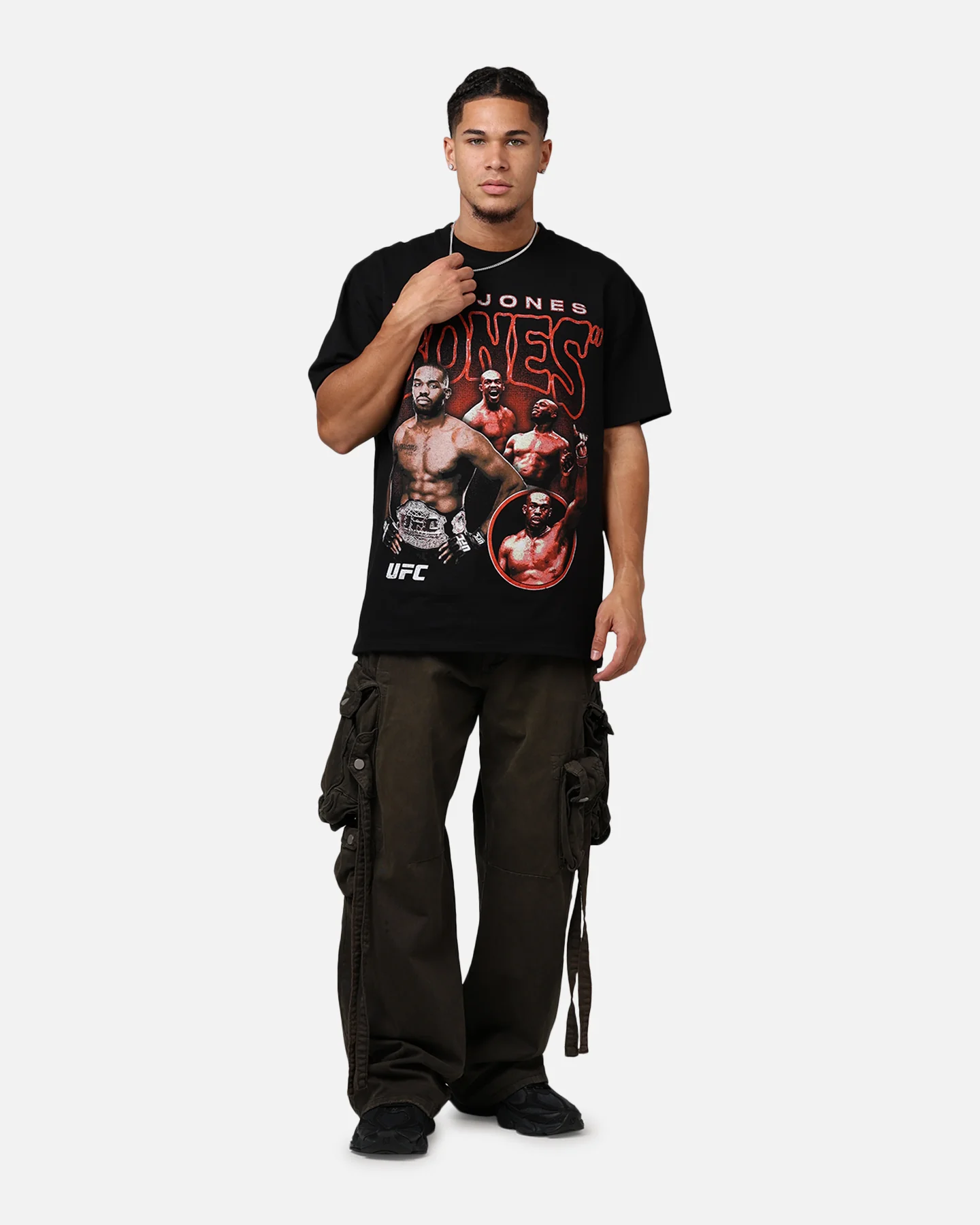 UFC by Culture Kings Jon Jones Heavy T-Shirt Black - Image 3