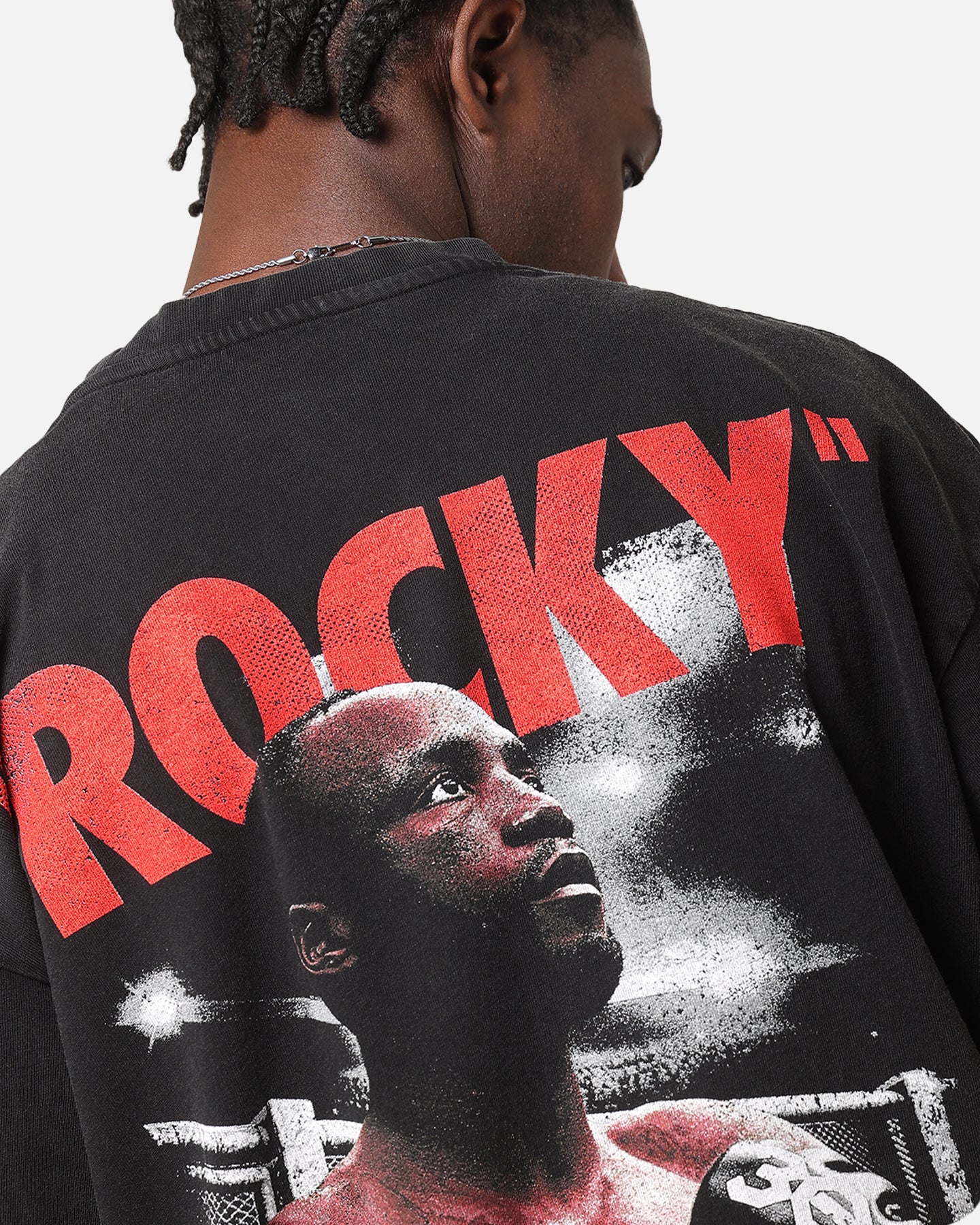 UFC By Culture Kings Leon 'Rocky' Edwards Vintage T-Shirt Black Acidwash - Image 7