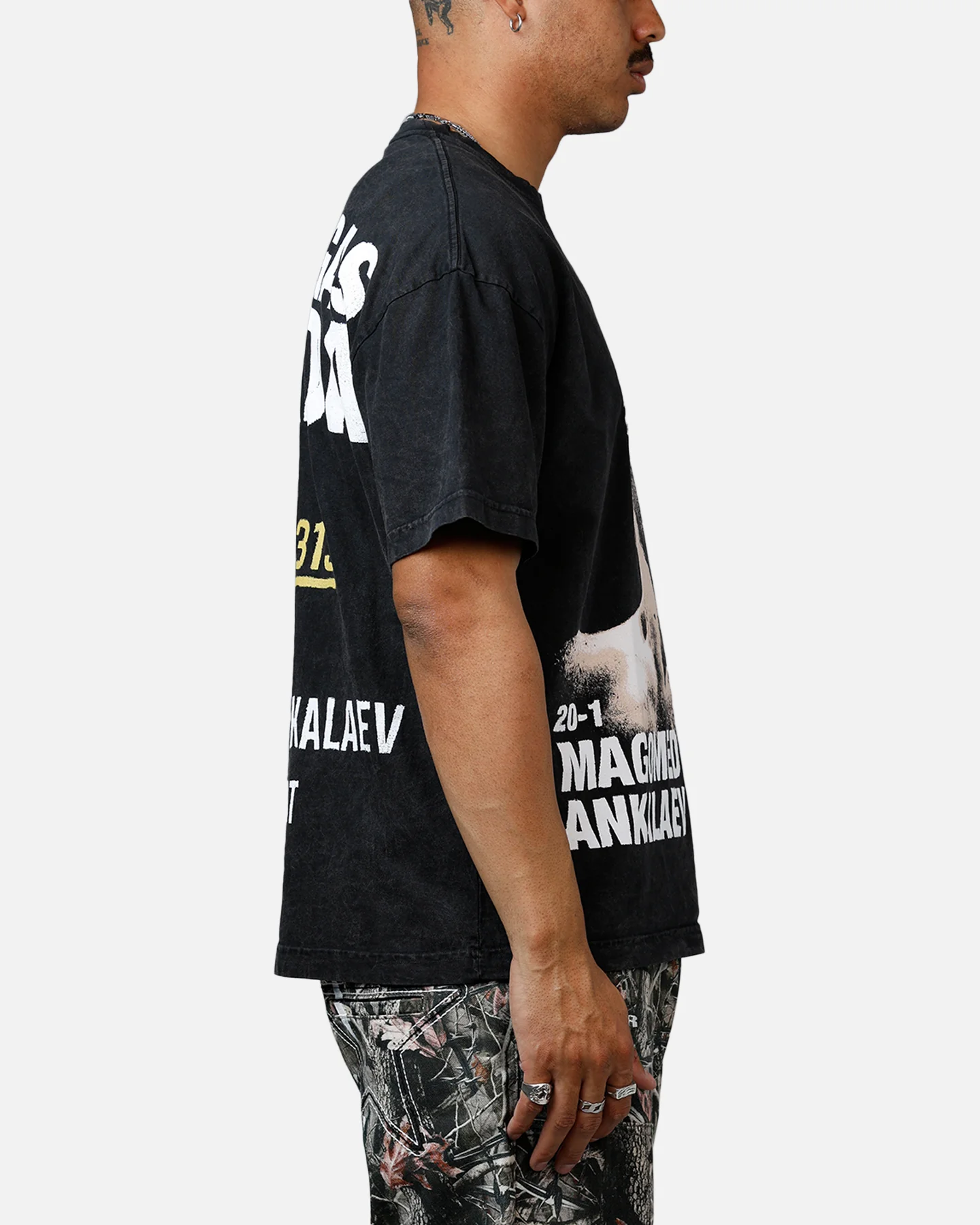 UFC By Culture Kings Magomed Ankalaev 313 T-Shirt Black Acidwash - Image 4