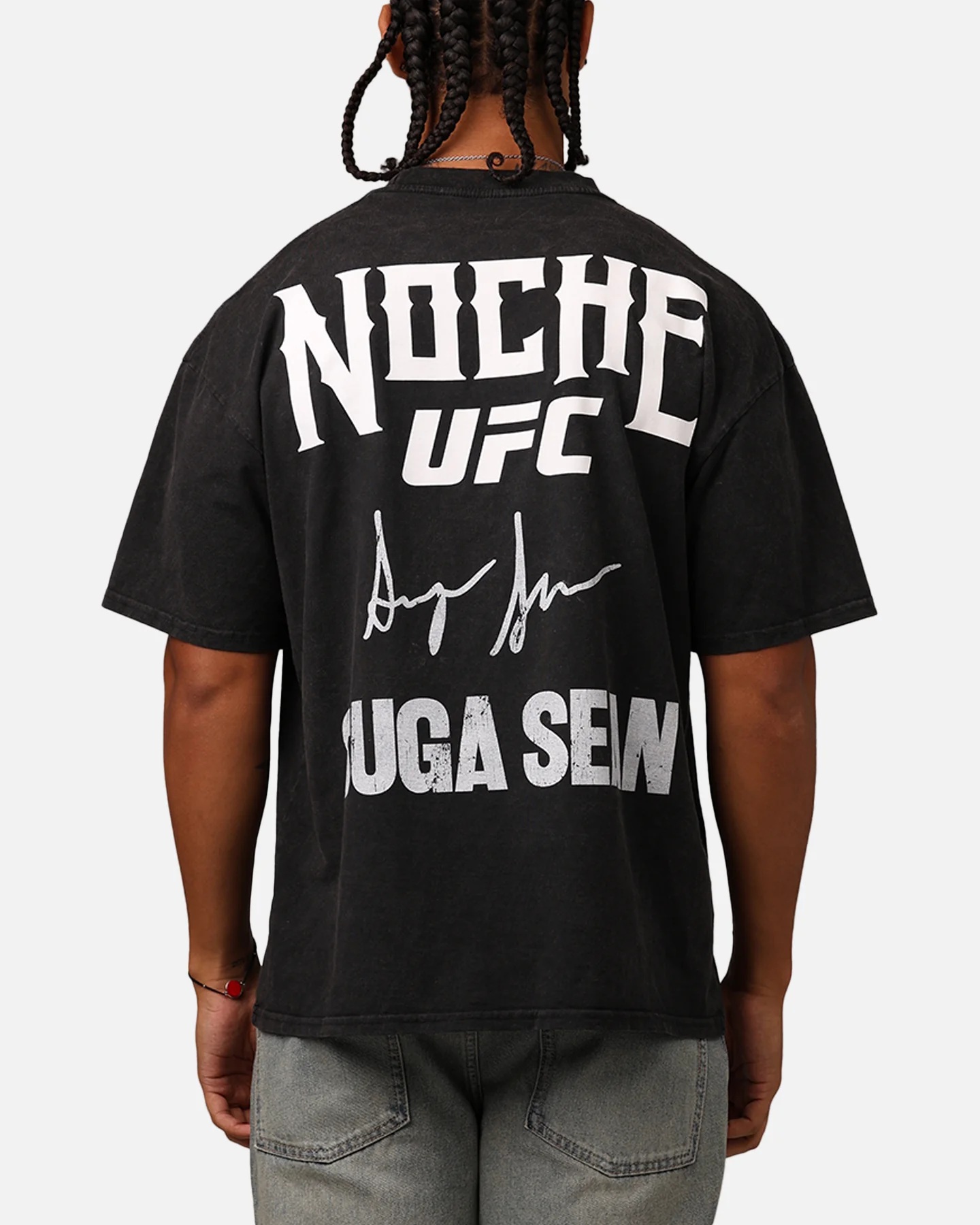 UFC By Culture Kings Suga Sean O'Malley Noche T-Shirt Black Acidwash - Image 2