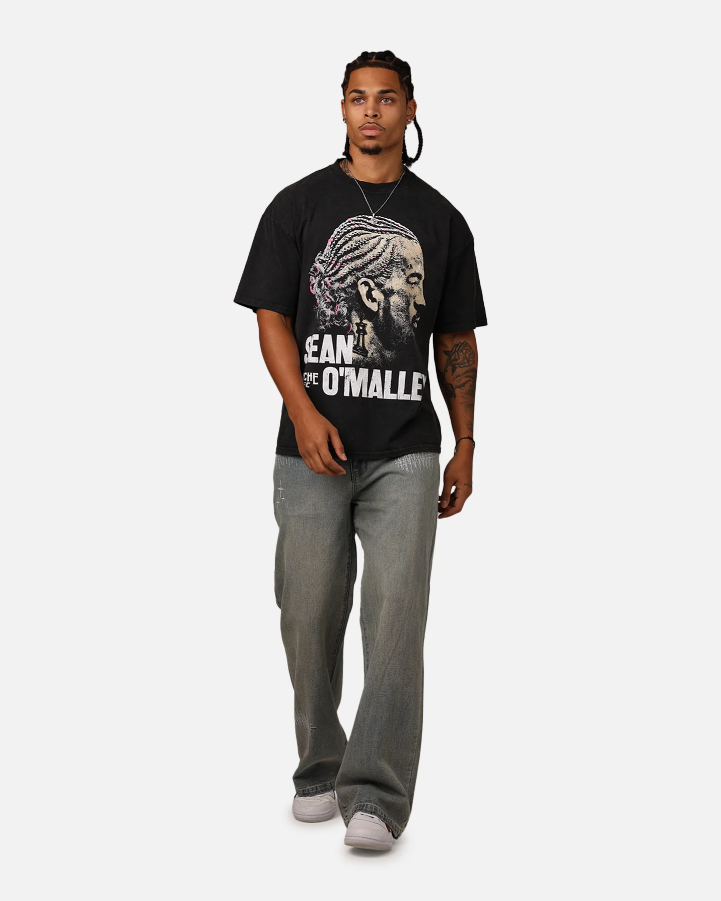UFC By Culture Kings Suga Sean O'Malley Noche T-Shirt Black Acidwash - Image 3