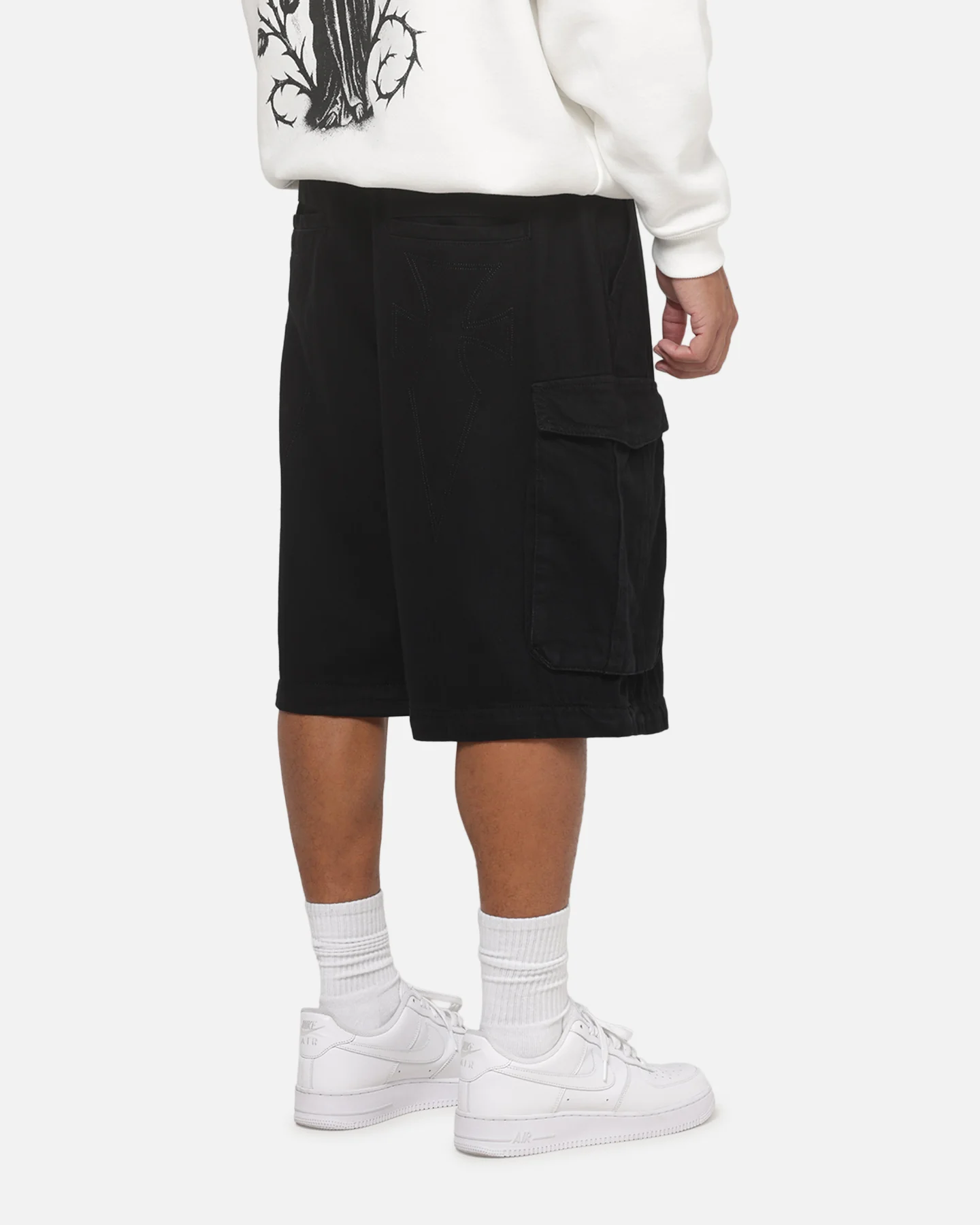 Saint Morta Umbra Super Baggy Cargo Pants Black - Image 12