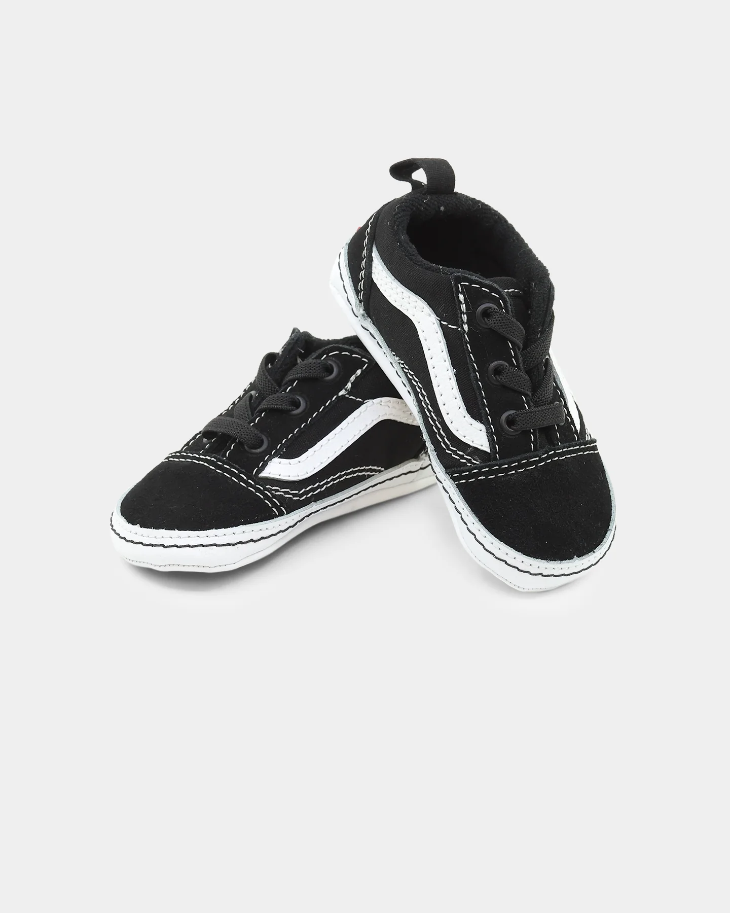 Vans Infants' Old Skool Crib Shoes Black/True White - Image 8