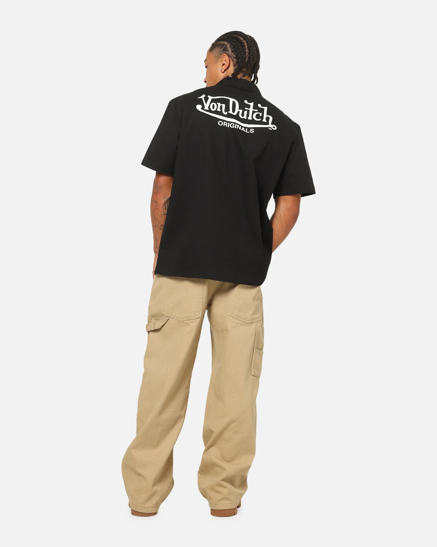 Von Dutch Button Up Shirt Black - Image 3