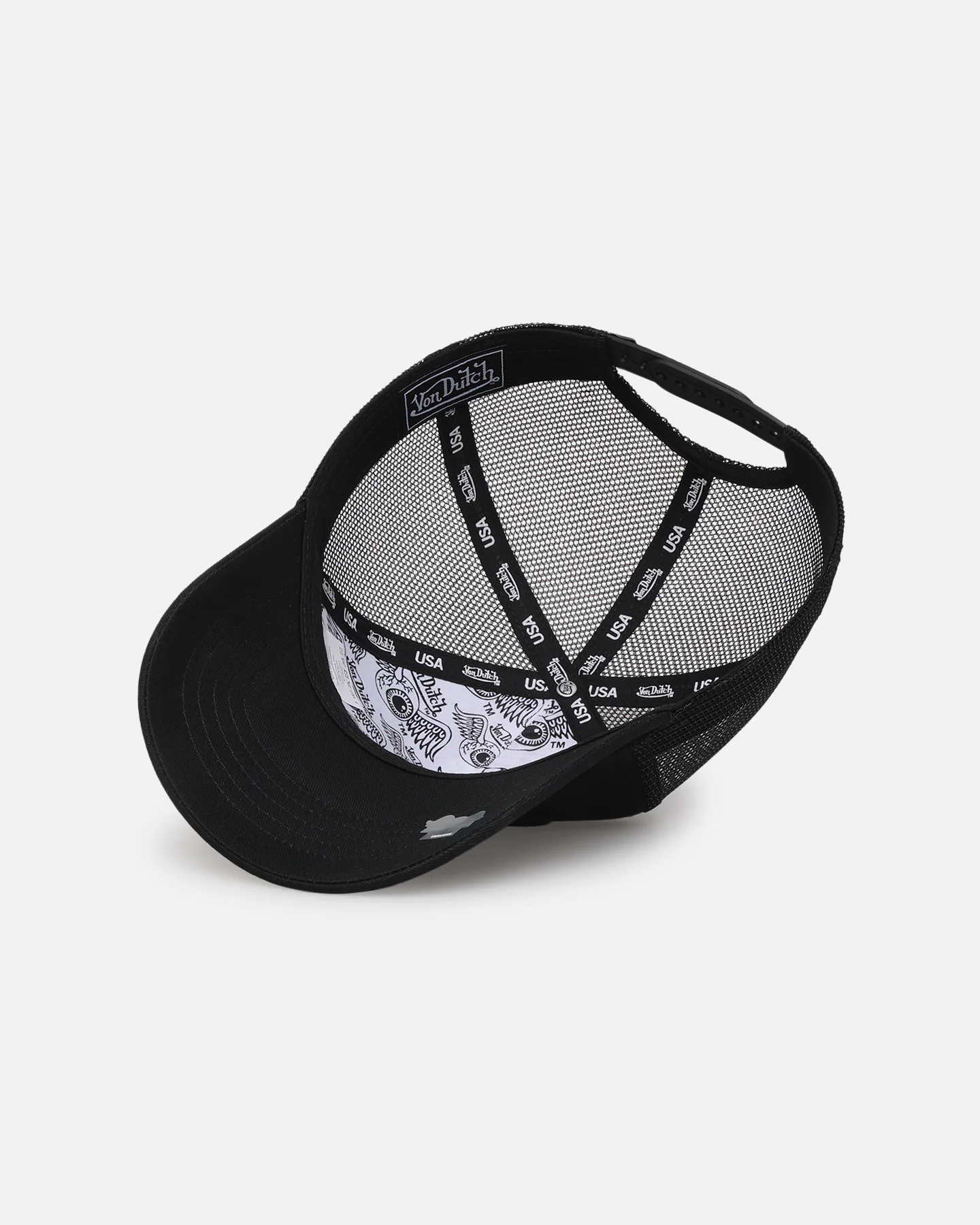 Von Dutch Classic Triple Black Trucker Snapback Black - Image 6