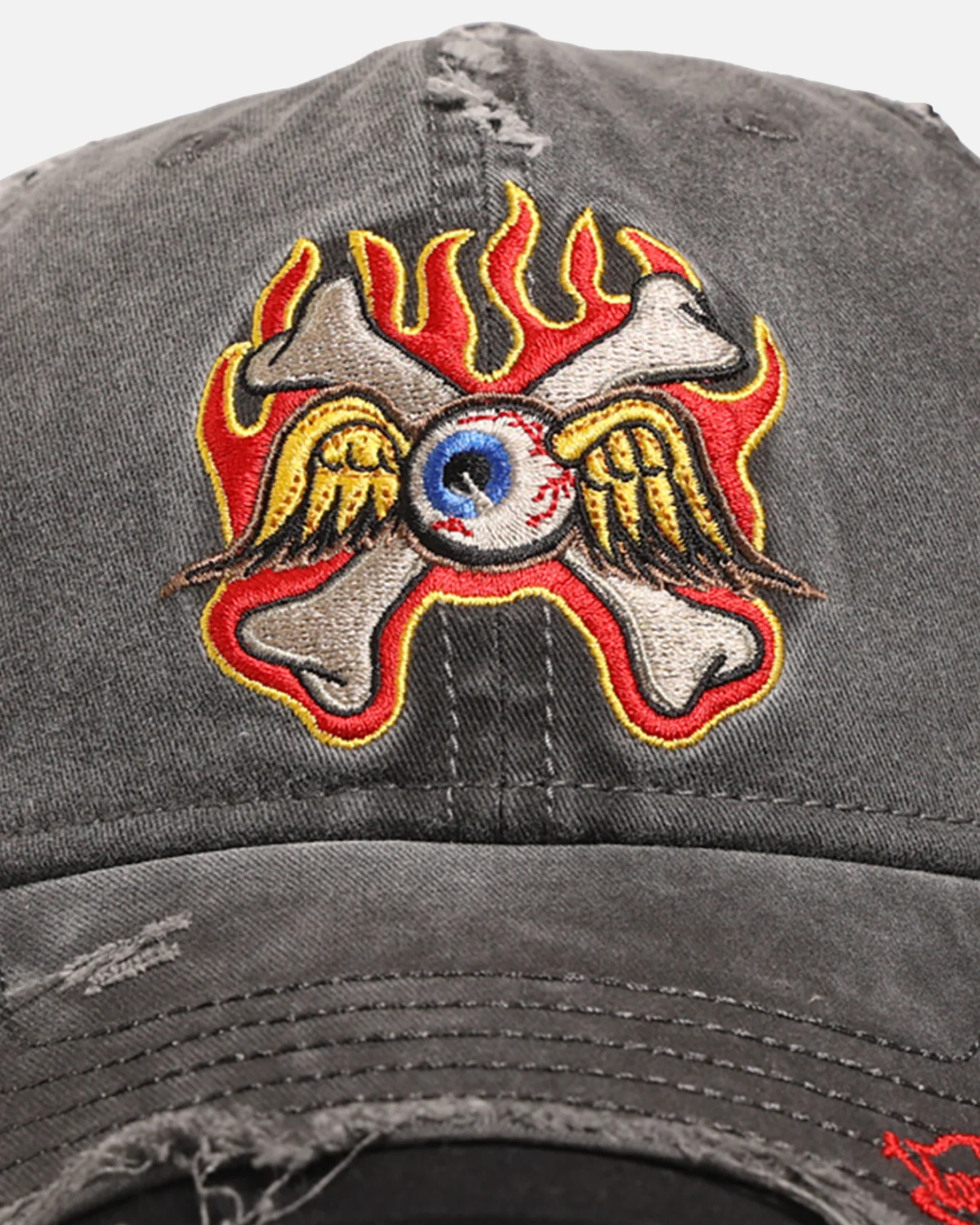 Von Dutch Flying Eye Dad Strapback Hat Black - Image 5