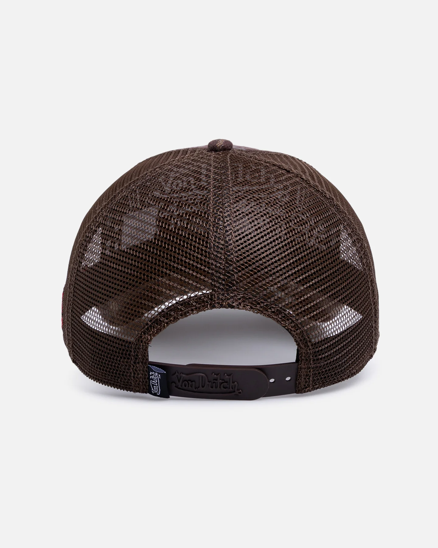 Von Dutch Gingham Trucker Snapback Brown - Image 2
