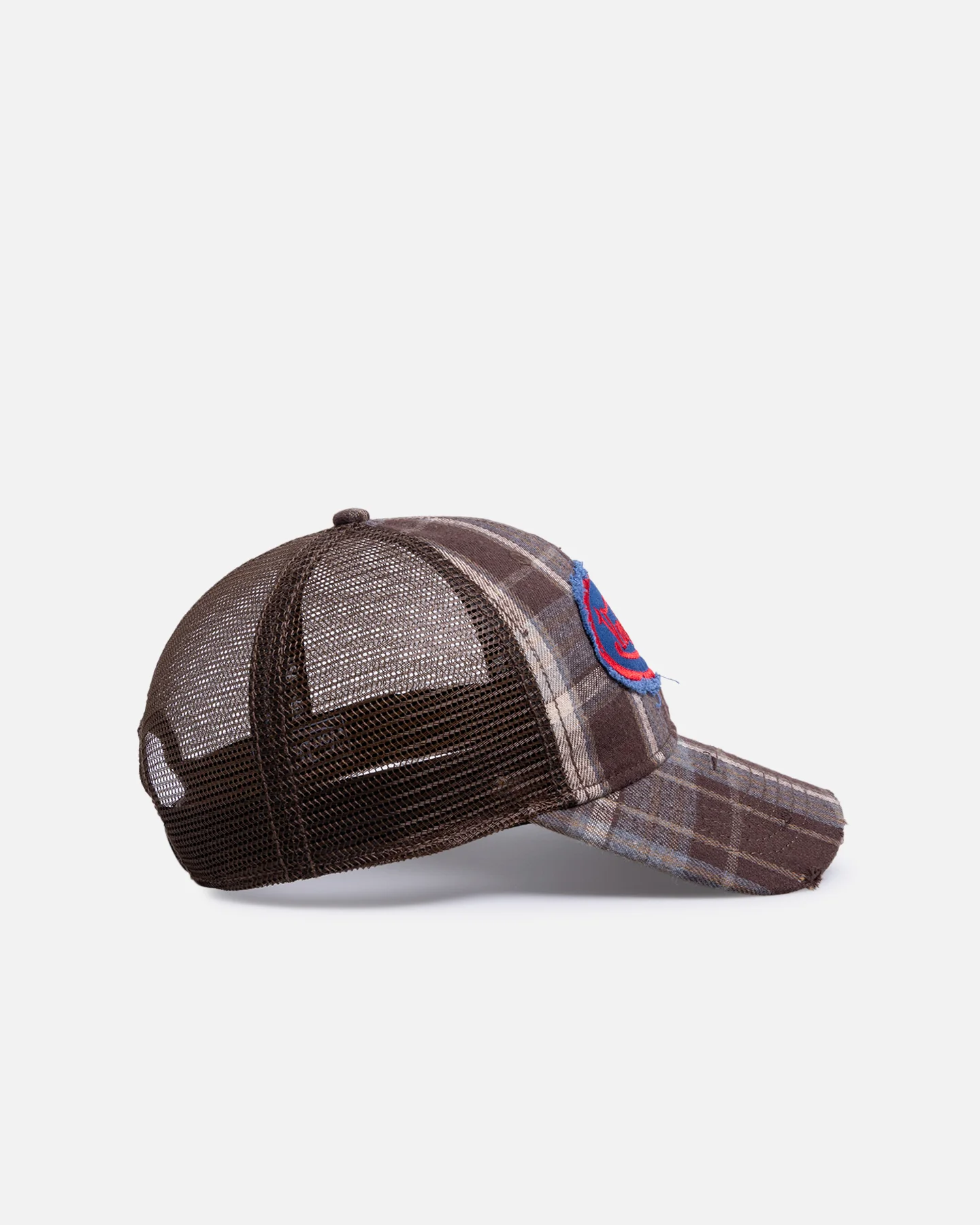Von Dutch Gingham Trucker Snapback Brown - Image 3