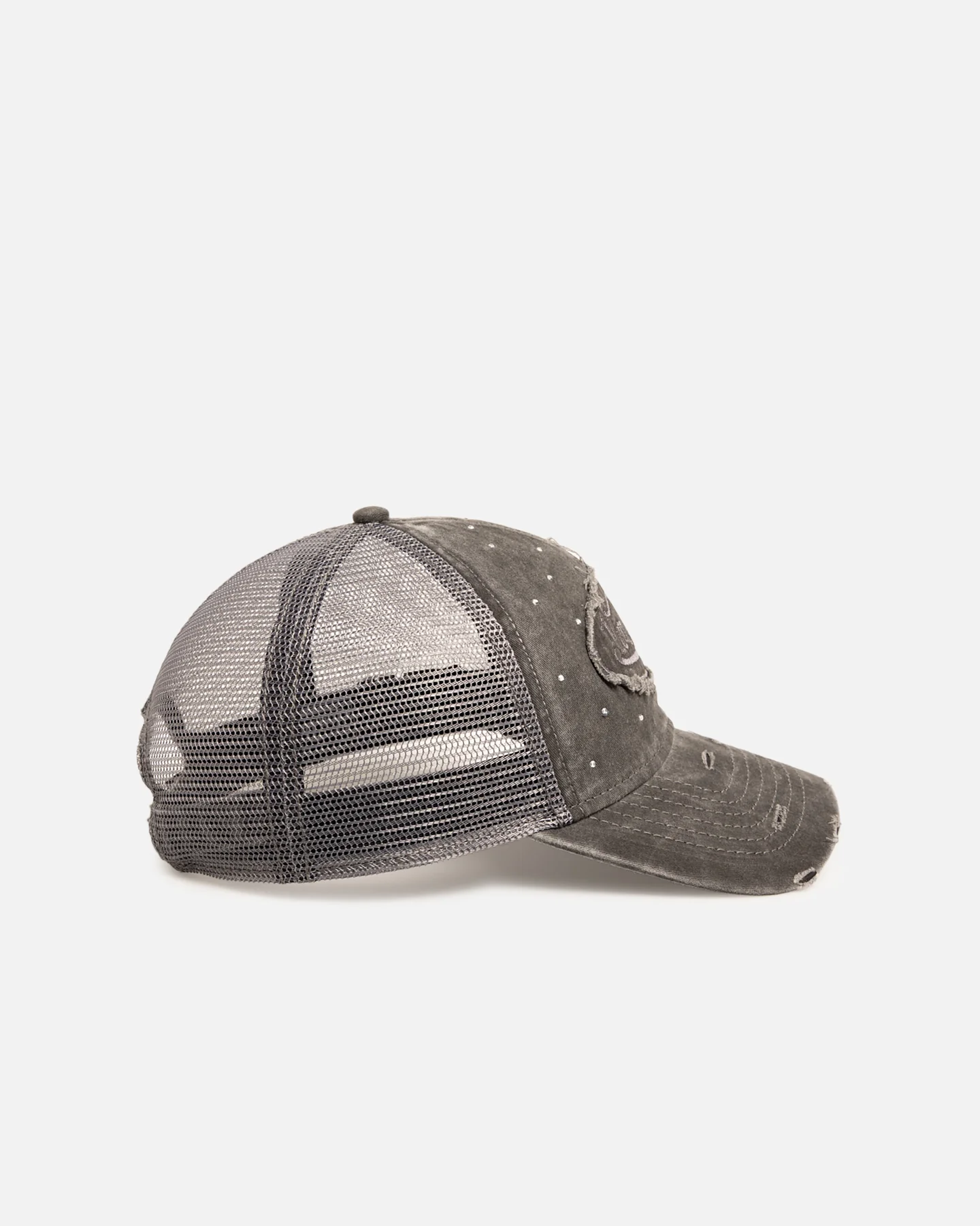 Von Dutch Glitz Trucker Strapback Black Wash - Image 3