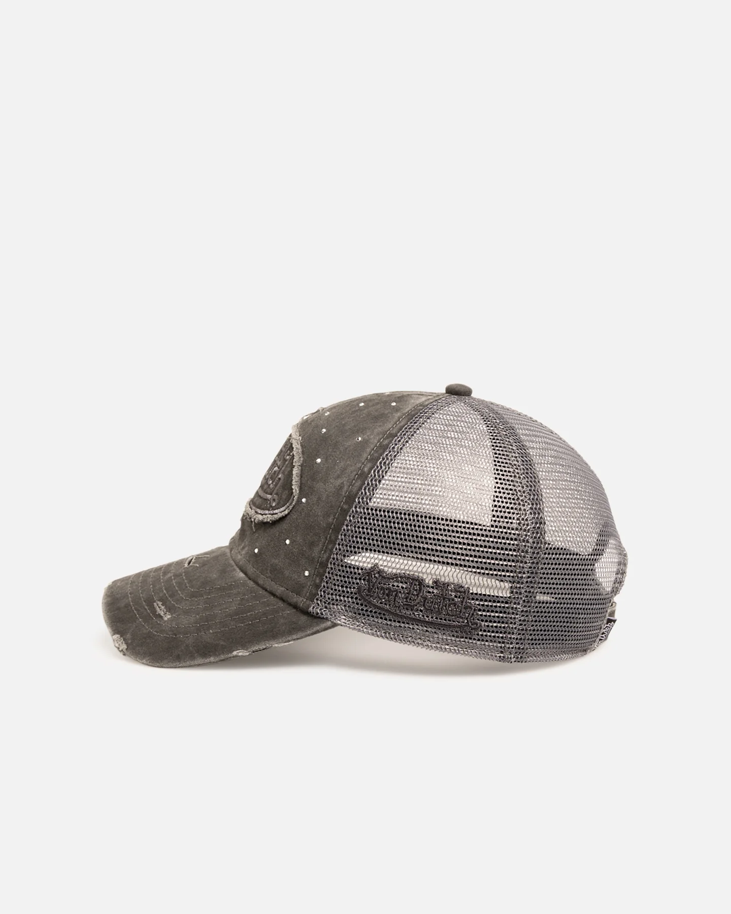 Von Dutch Glitz Trucker Strapback Black Wash - Image 4
