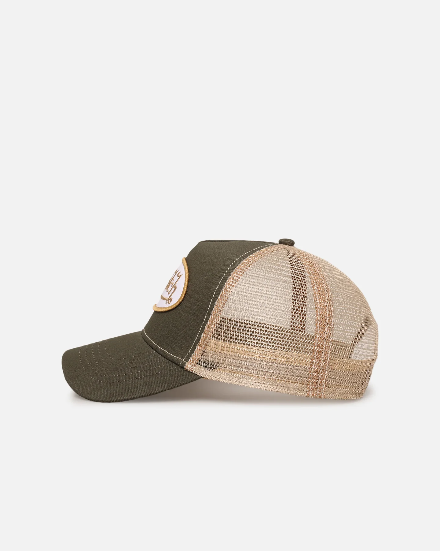 Von Dutch Unisex Trucker Snapback Hat Khaki - Image 4