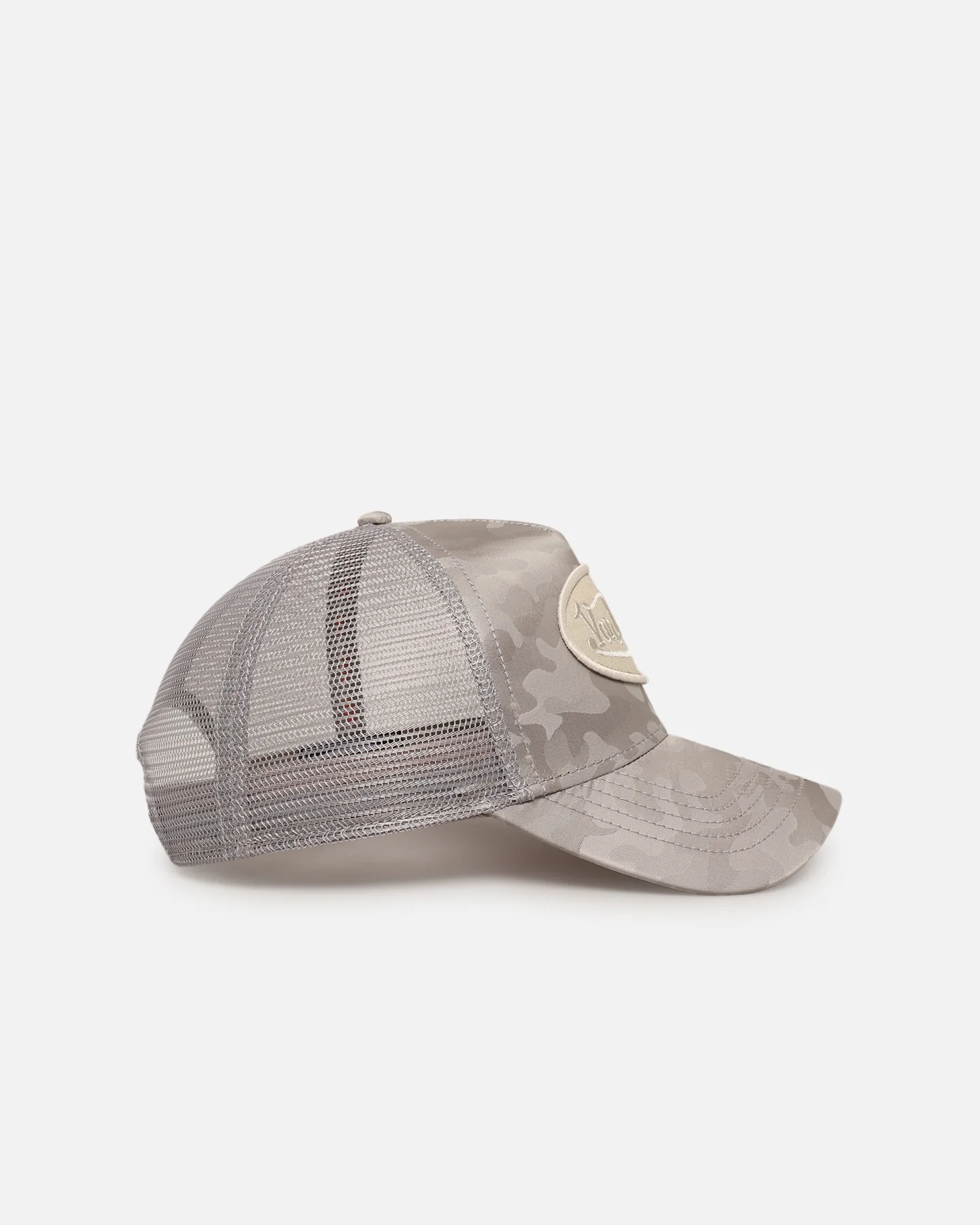 Von Dutch Unisex Trucker Snapback Hat Taupe - Image 3