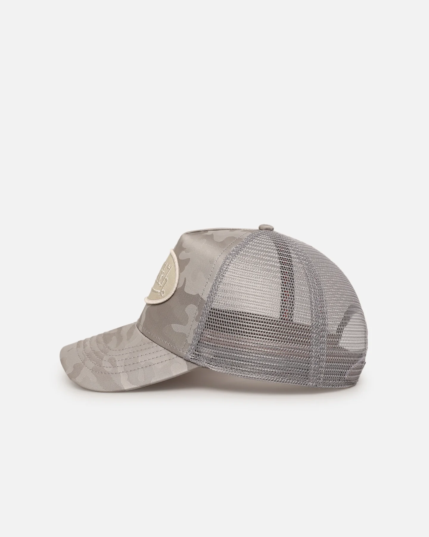 Von Dutch Unisex Trucker Snapback Hat Taupe - Image 4