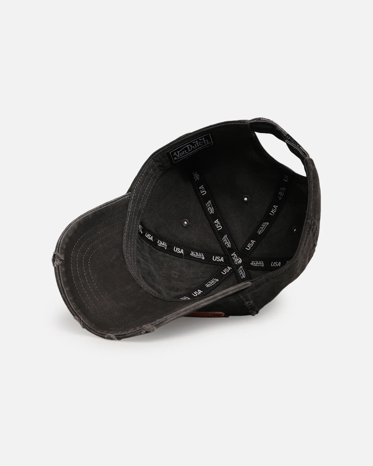 Von Dutch Von Dutch Dad Strapback Hat Washed Black - Image 6